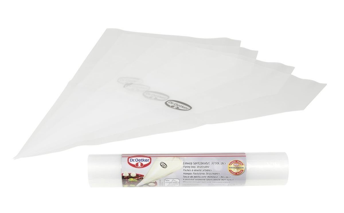 Dr. Oetker Küchenhelfer Кондитеские мешочки Dr. Oetker - 30 Stück Einweg Кондитеские мешочки 35cm zum Abreißen (2456) (Set bestehend aus 30 Einweg-Spritzbeuteln)