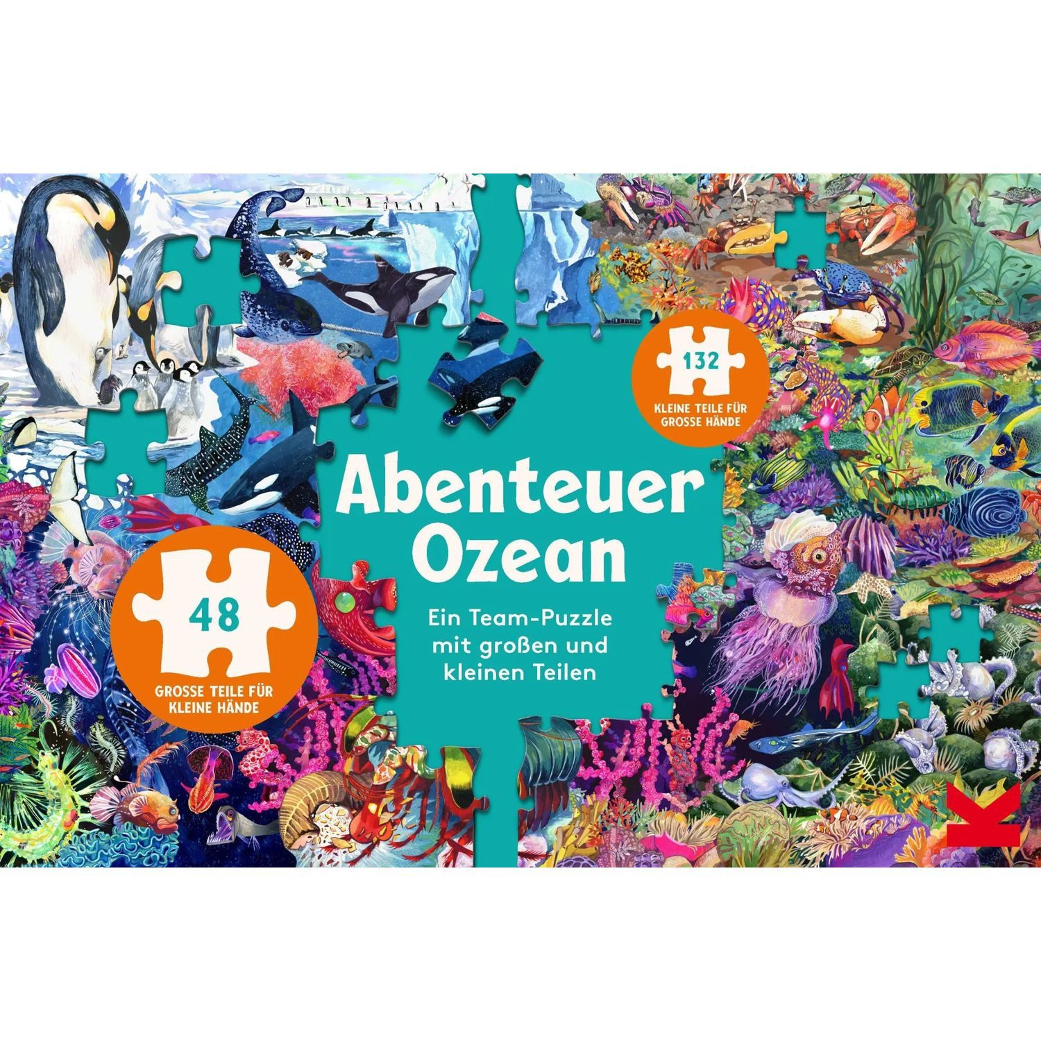 Laurence King Puzzle Abenteuer Ozean, 180 Puzzleteile