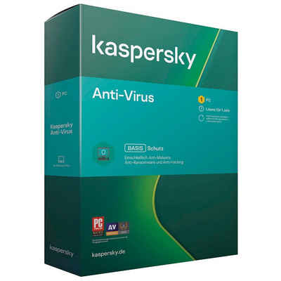 Kaspersky Kaspersky Anti-Virus 1 Gerät 1 Jahr (Code in a Box) (Antivirensoftware, Aktivierungscode in Standardverpackung)