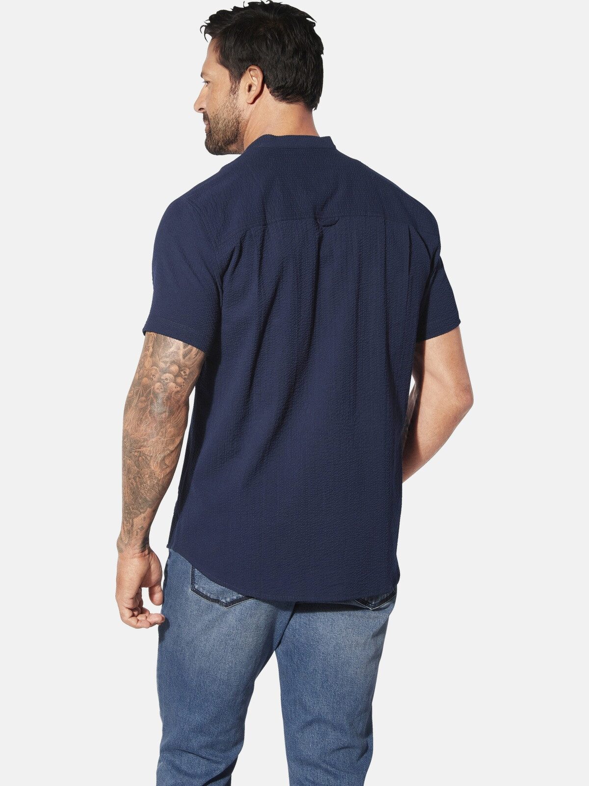 Jan Vanderstorm Kurzarmhemd ALBART in einfarbiger Optik günstig online kaufen