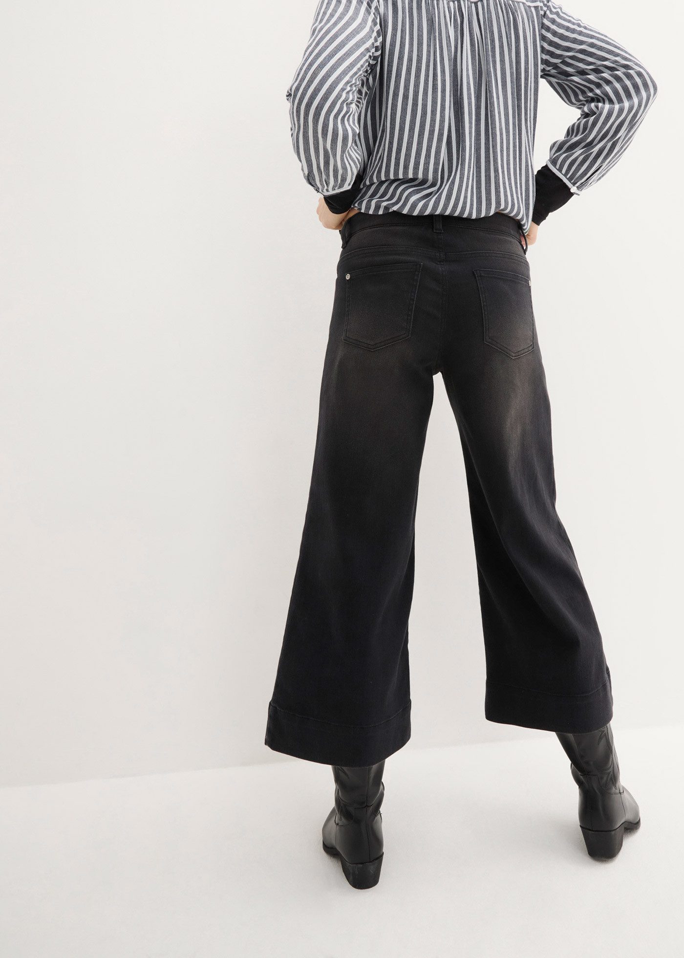 bonprix Weite Jeans (1-tlg) Loose Fit Passform, 7/8 Länge, mit Elasthan-Ant günstig online kaufen