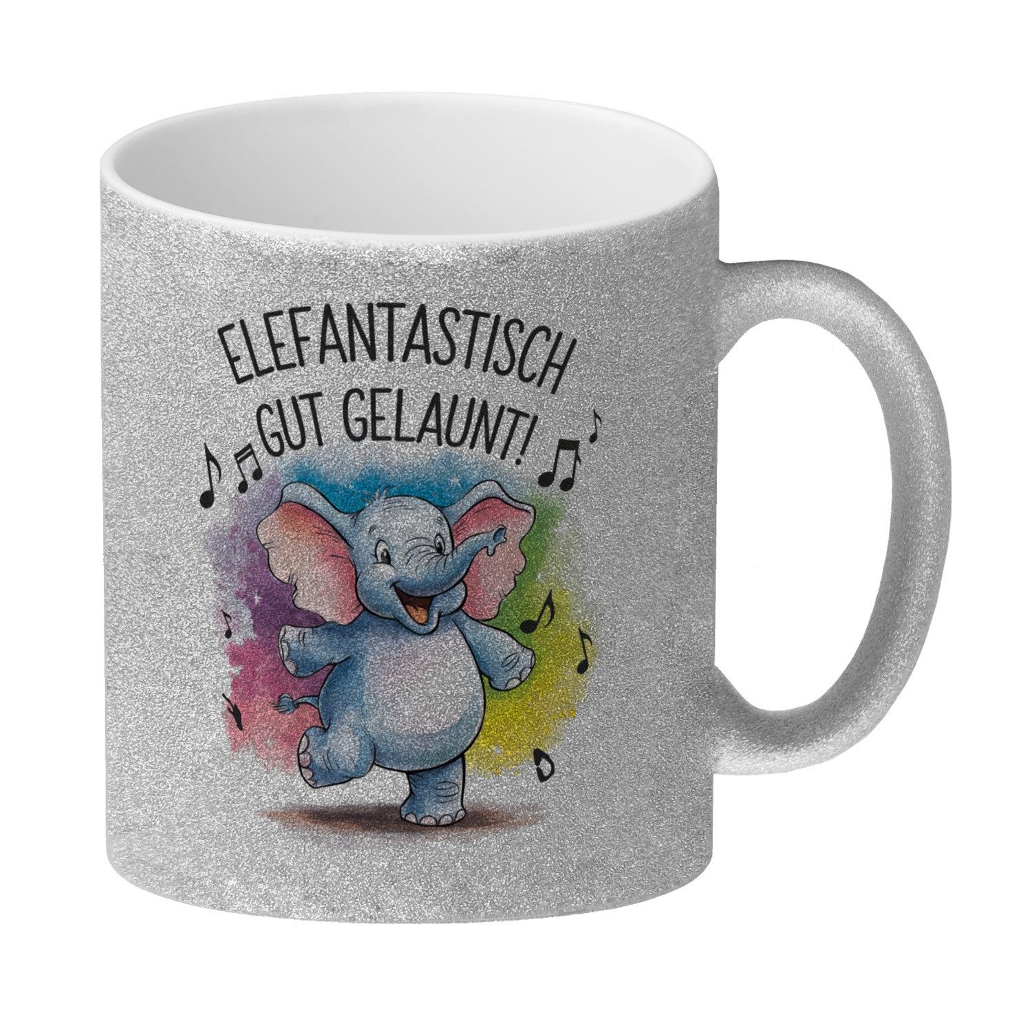 „Ich Denke An Elefanten“ Tasse – Lustige Keramiktasse Für Kaffee & Tee, Spülmaschinenfest