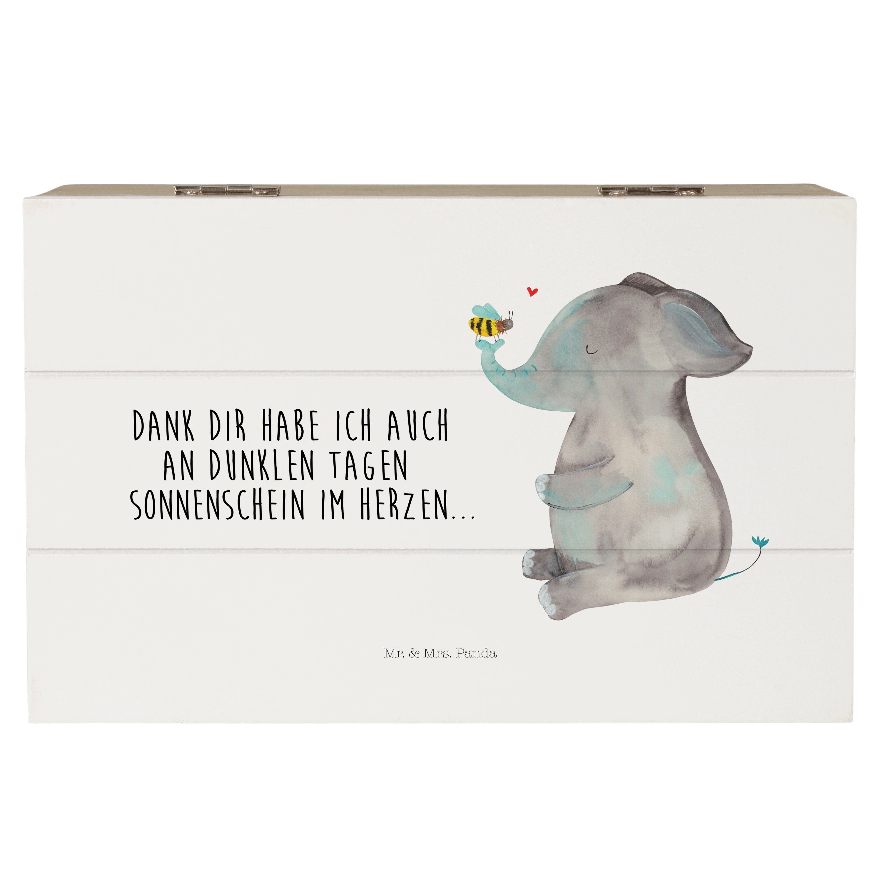 Mr. & Mrs. Panda Dekokiste »Elefant & Biene Weiß Erinnerungsbox