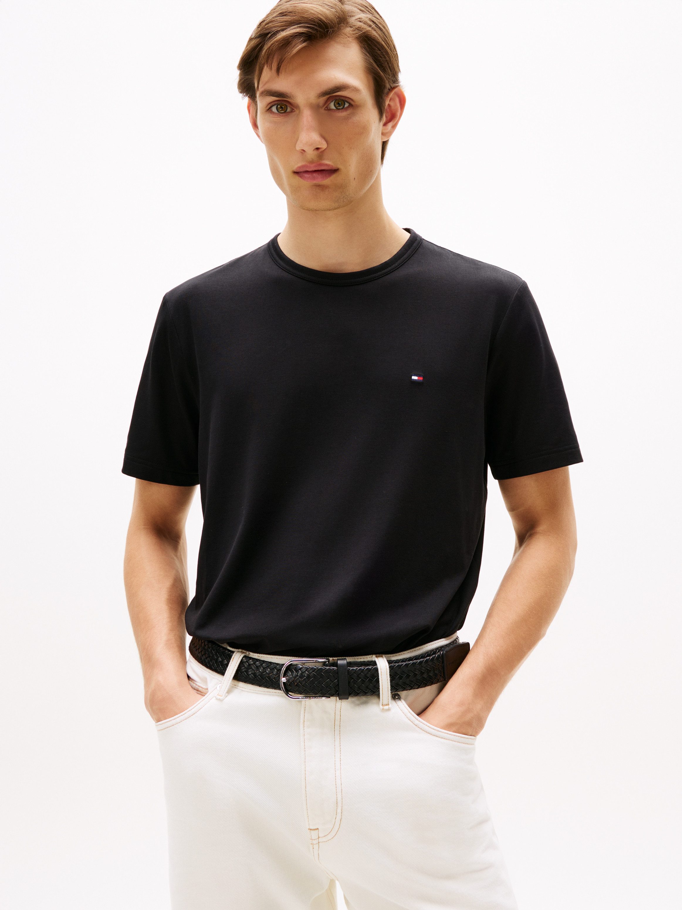 Tommy Hilfiger T-Shirt PERFORMANCE TEE im Materialmix, schnelltrocknend