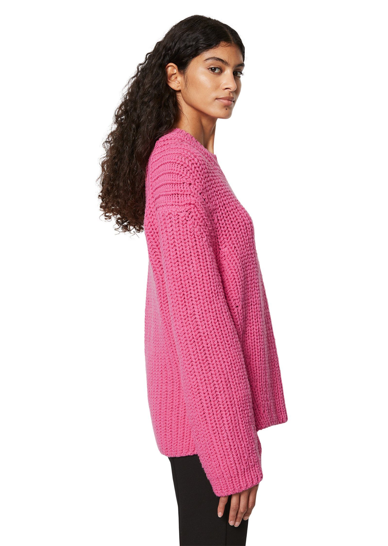 aus softer rosa Schurwolle O'Polo Marc Strickpullover