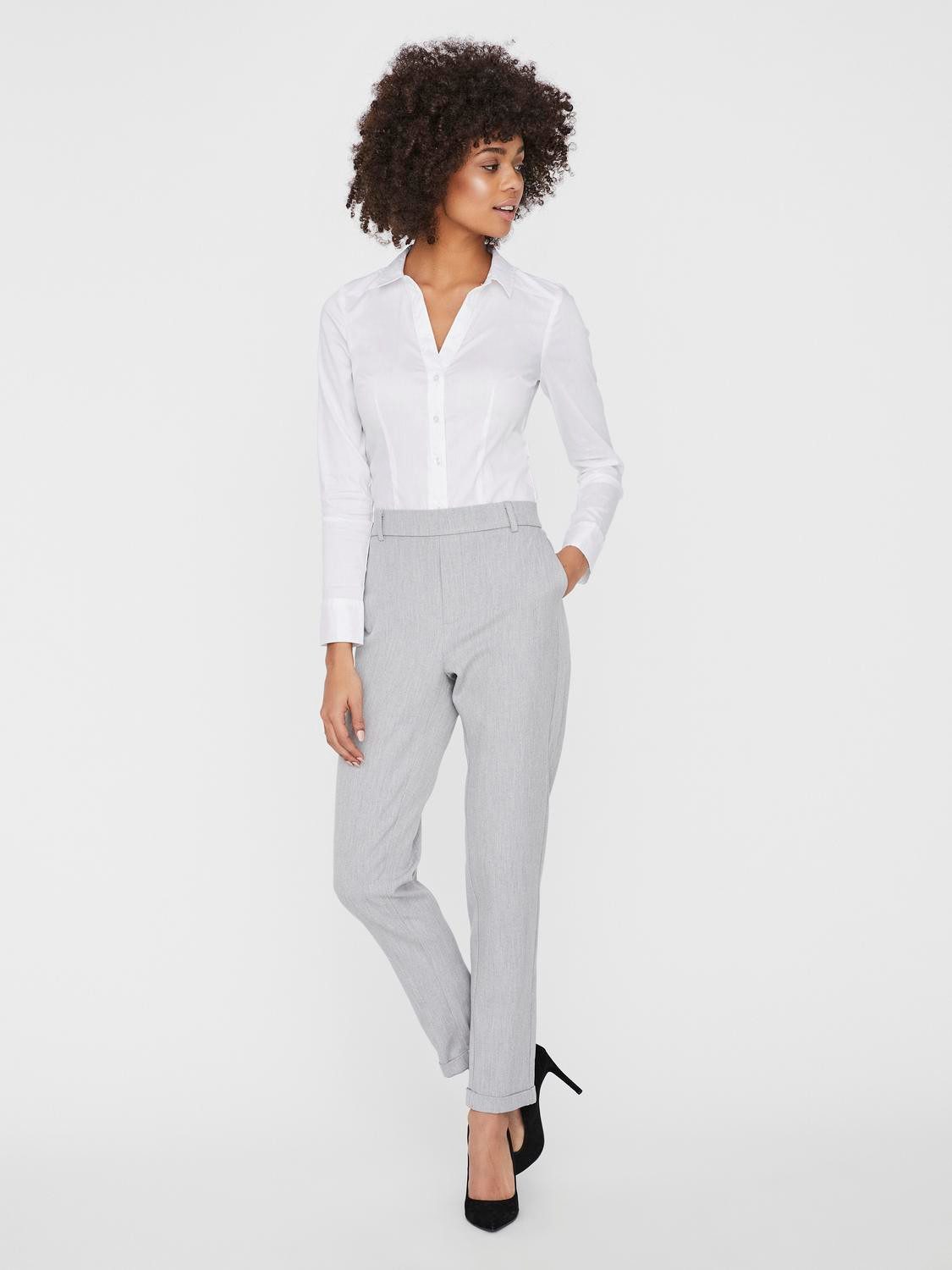 Vero Moda Anzughose VMMAYA MR LOOSE SOLID PANT NOOS Materialmix