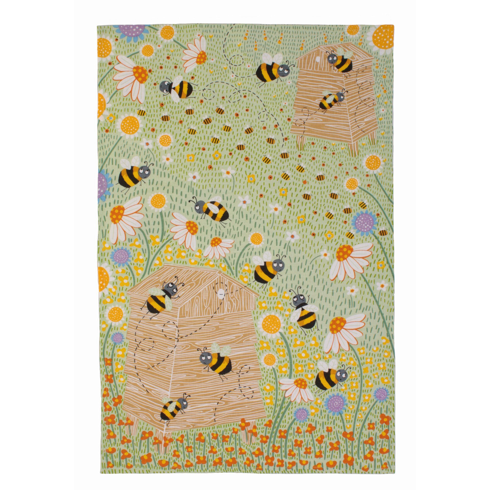 Ulster Weavers Geschirrtuch Daisy Bees, (1-tlg), perfekte Ergänzung für Ihre Küche, 100% Baumwolle, 48x74 cm