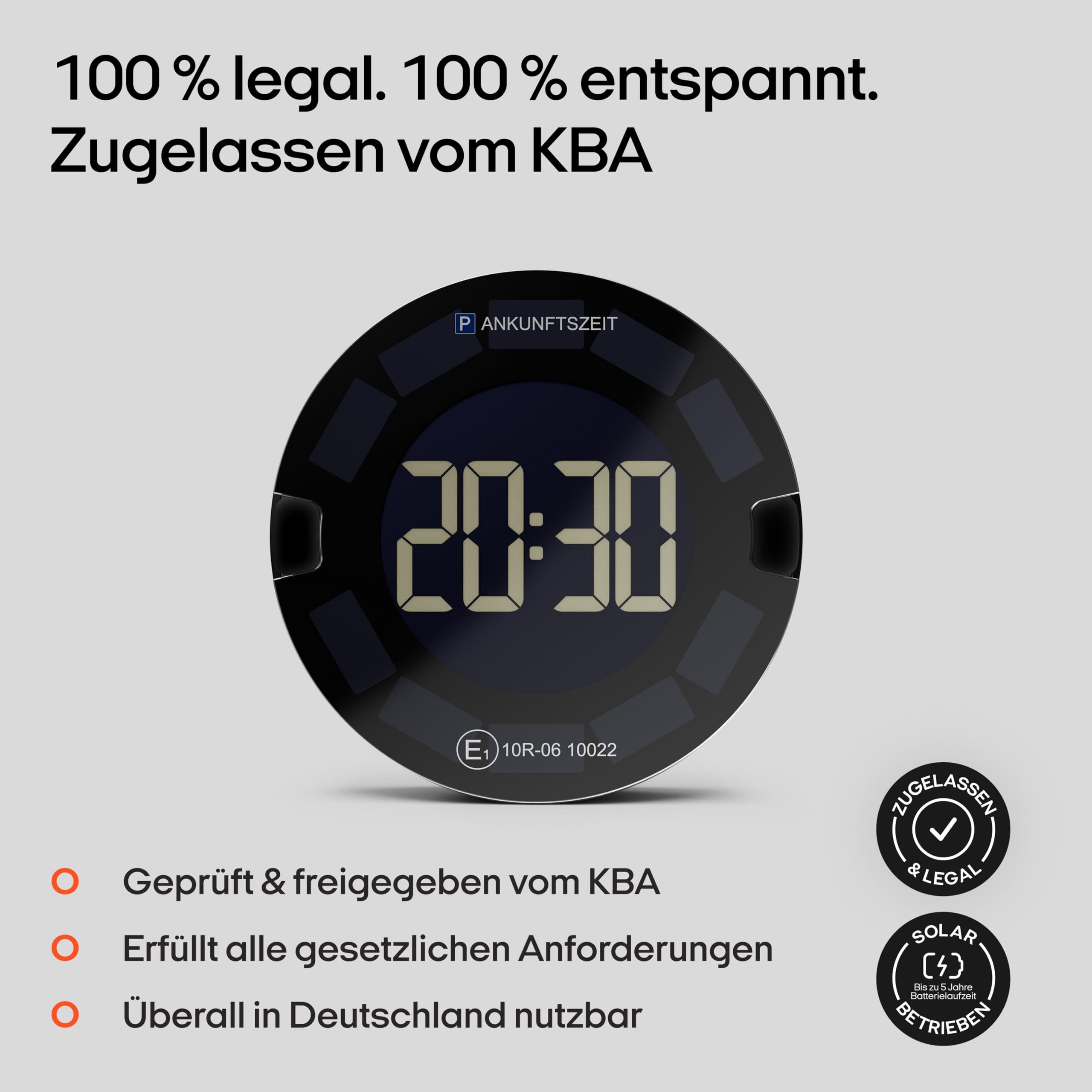 OOONO OOONO P-DISC NO3 – Digitale Solar Parkuhr Parkscheibe - TÜV Verkehrsalarm – Bild 4 von 5