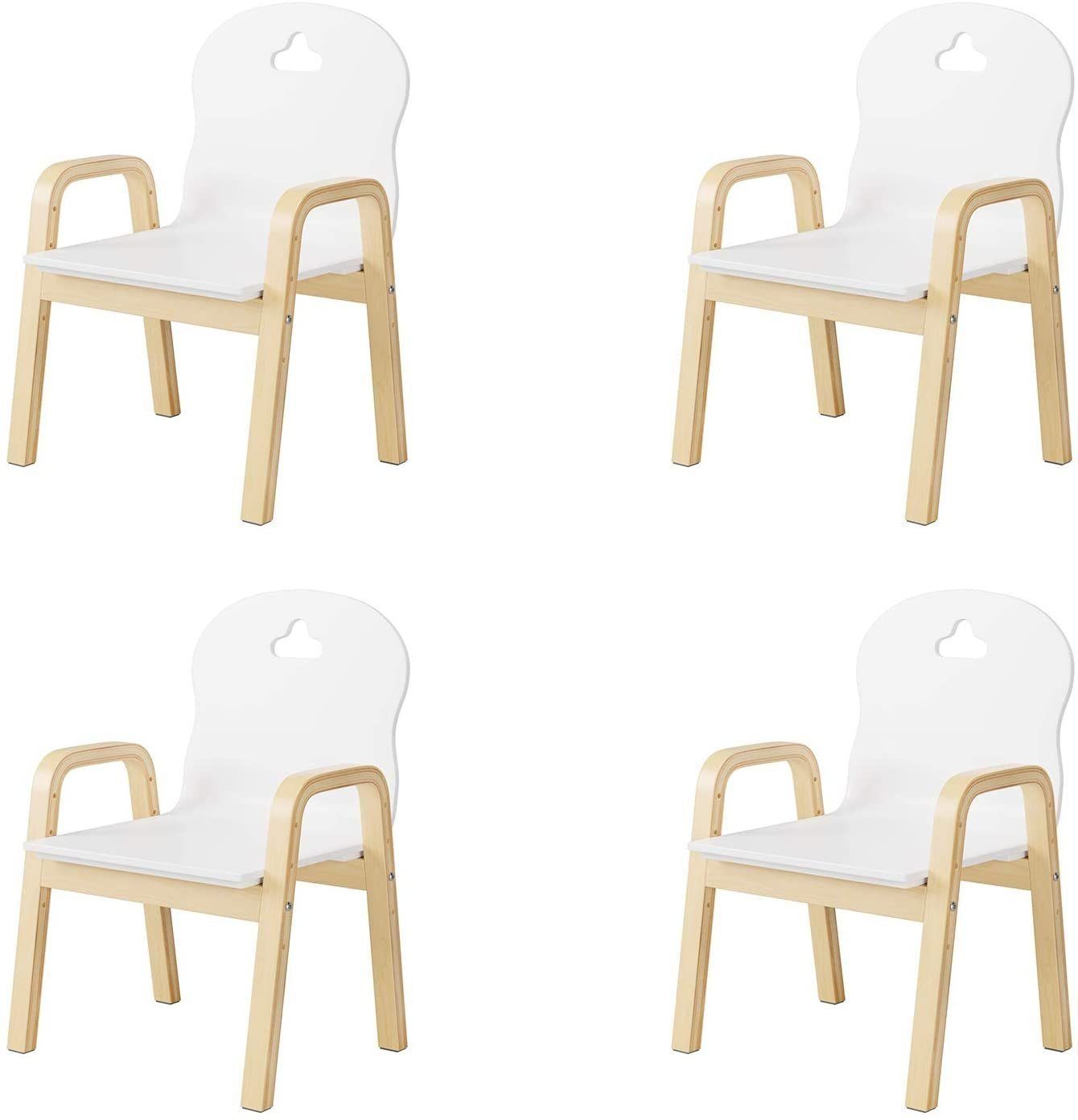 Homfa Kindersitzgruppe Kinderstuhl 4er Set, Stuhl für Kinder höhenverstellb günstig online kaufen