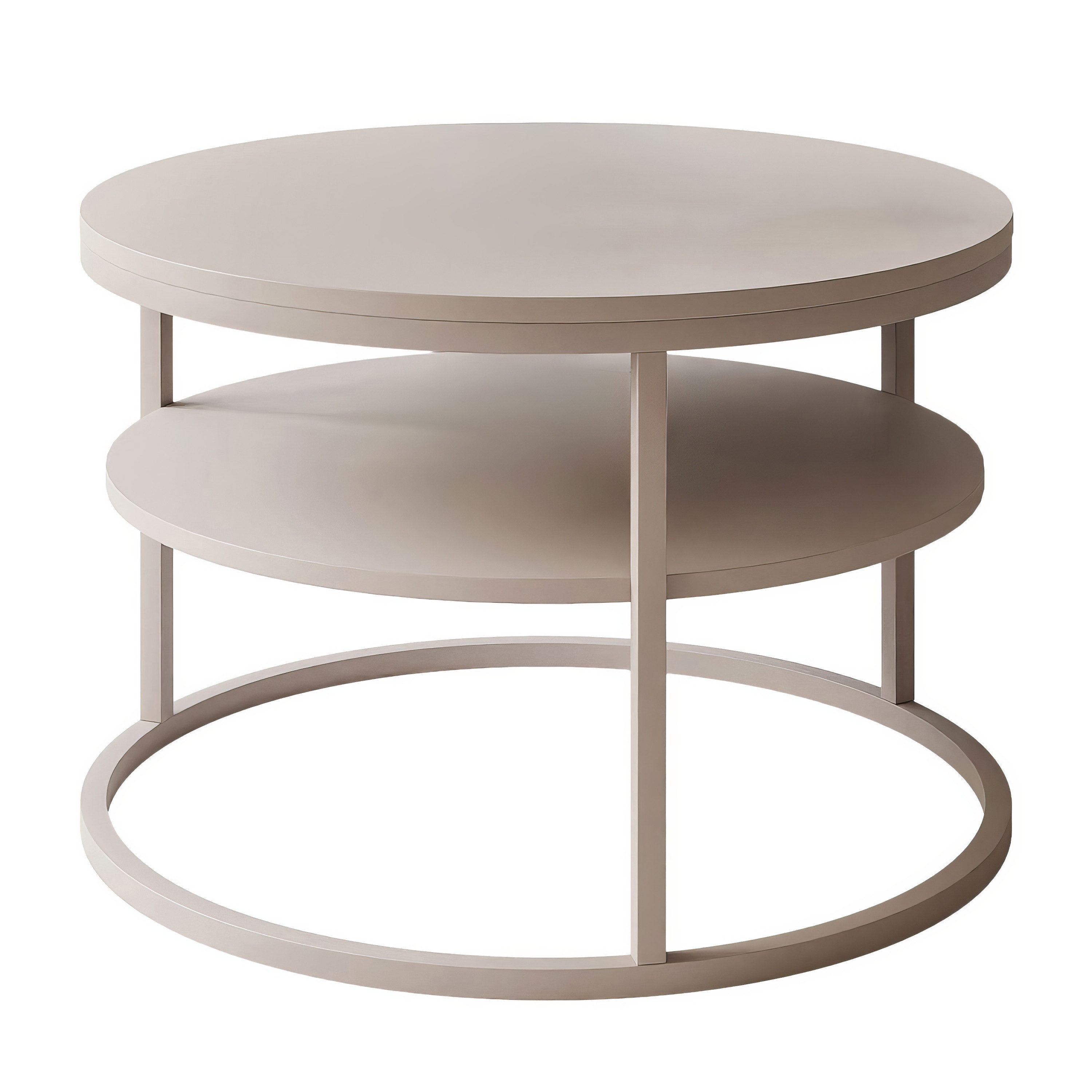 Lookway Couchtisch CIRI SLIM MATT Kaschmir mit Ablage (1 Tisch), Durchmesse günstig online kaufen