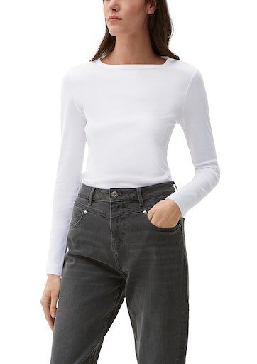 s.Oliver Langarmshirt mit U-Boot-Ausschnitt günstig online kaufen