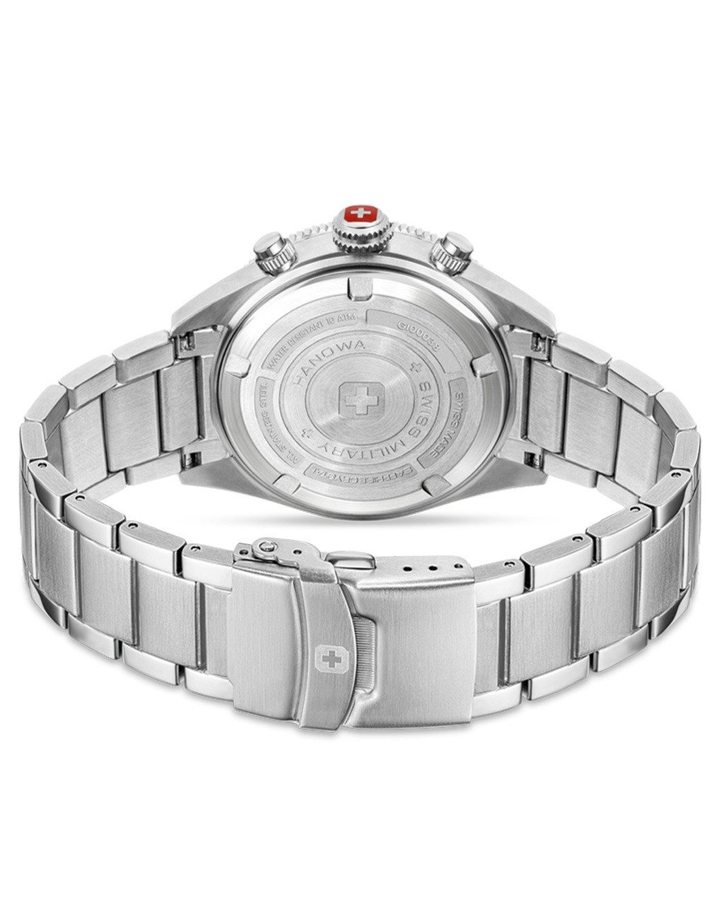 Swiss Military Hanowa Quarzuhr Swiss Military Hanowa SMWGI0003803 Herrenuhr Greyhound Chrono 43mm 10A Swiss Military Hanowa SMWGI0003803 Herrenuhr Greyhound Chrono 43mm 10ATM