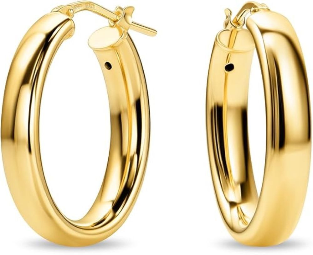 Paar Creolen MAR014SE - 925 Sterling Silber 18 Kt. vergoldet 26,5 mm Durchmesser