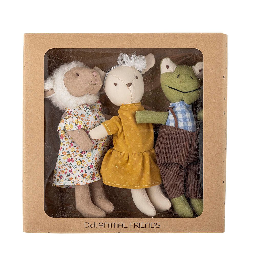 Bloomingville Kuscheltier Bloomingville Animal friends Puppe, Gelb, 3er Set günstig online kaufen