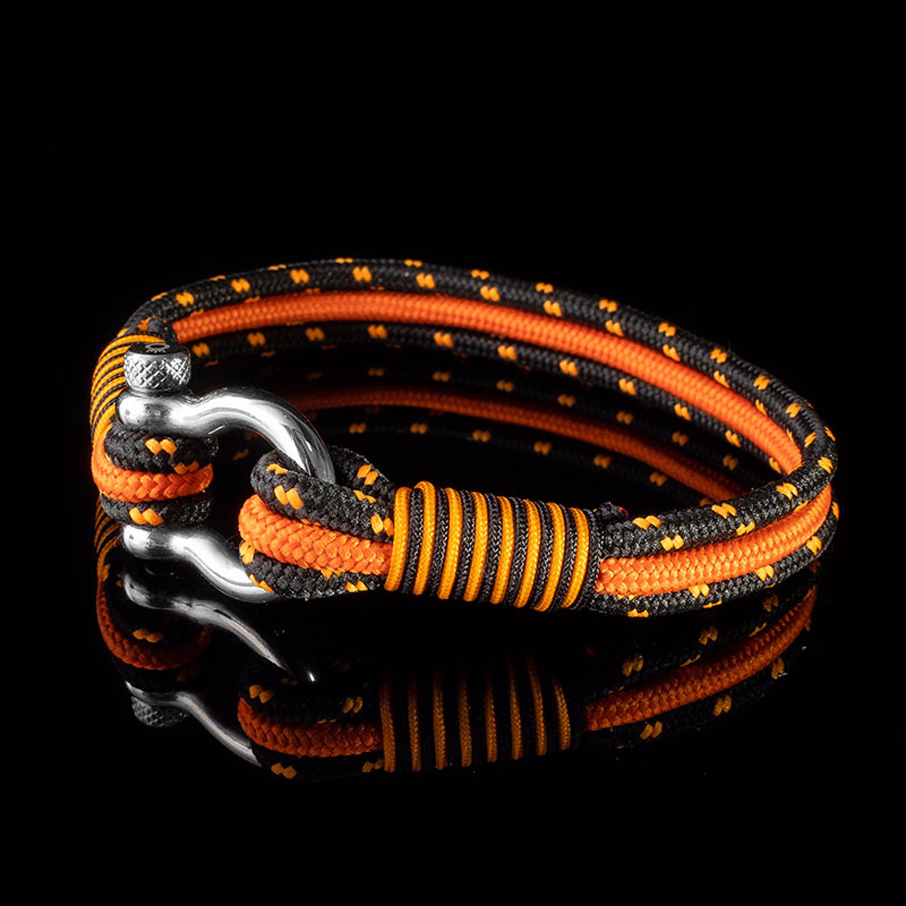 nautics, Segeltau verschluss Segeltau, style, Armband UNIQAL.de "SUNSET" Armband handgefertigt) (Edelstahl, aus Maritime Schäckel nautics Casual