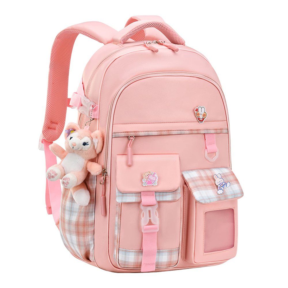 Teenager, Schulrucksack GelldG Kinderrucksack, Rucksack Schulranzen, Wasserdichte rosa