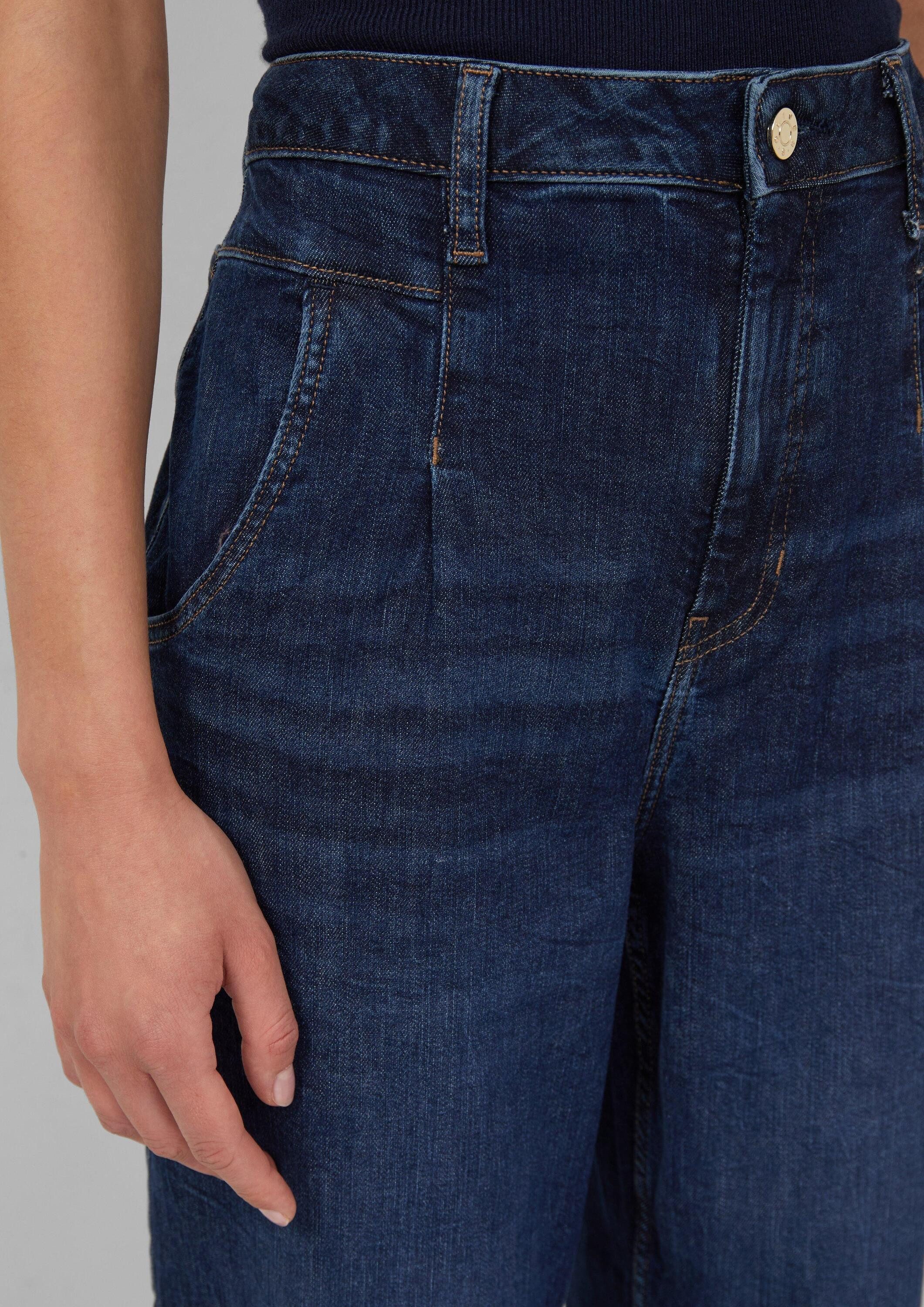 s.Oliver Weite Jeans Jeans-Hose Ankle Jeans / Regular Fit / High Rise / Barrel Leg / 360° Denim