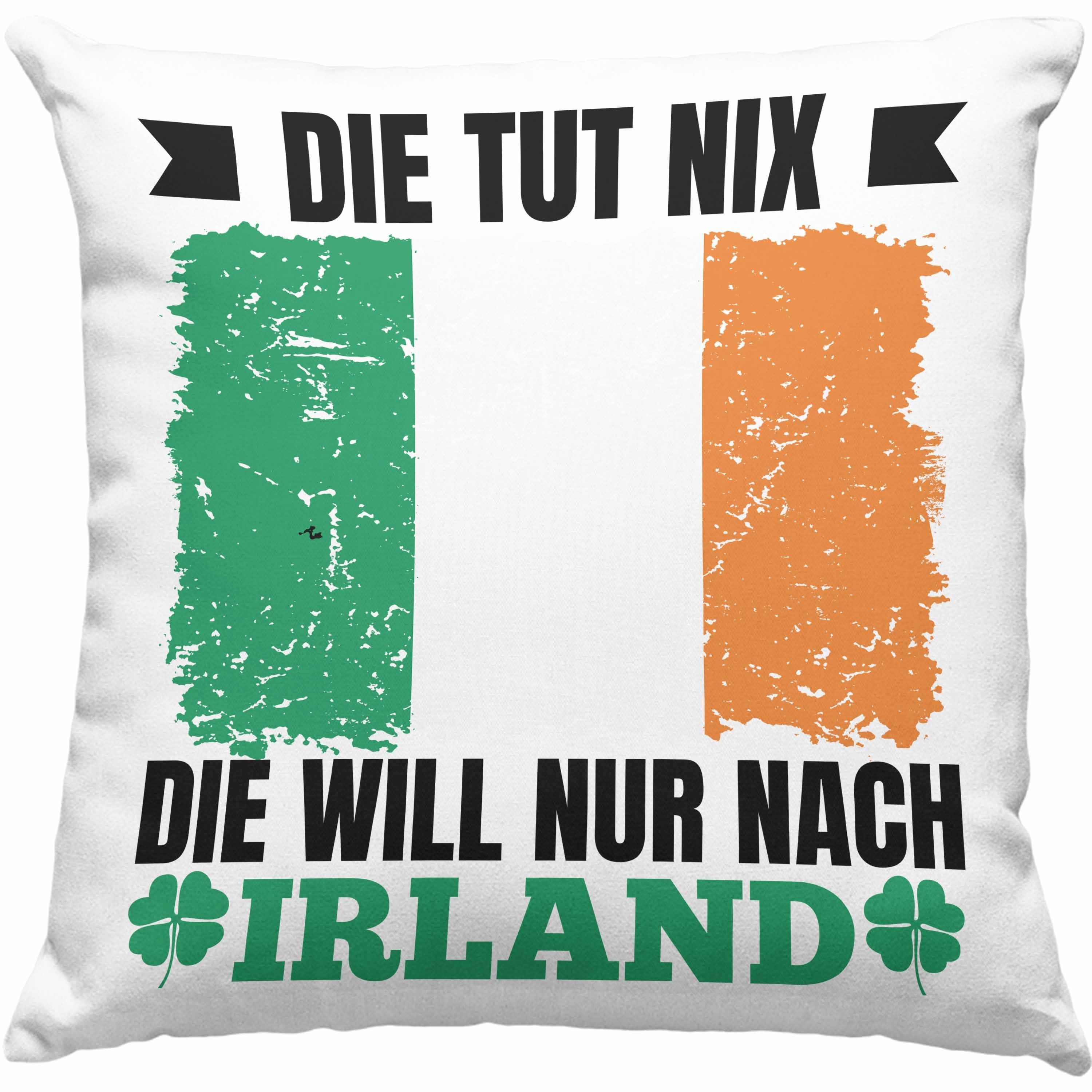 Trendation Dekokissen Irland Kissen Geschenk Die Tut Nix Die Will Nur