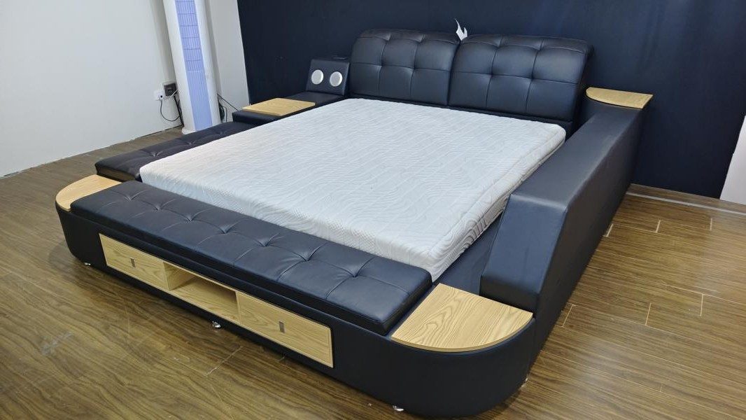 Xlmoebel Multimediabett Multifunktionsbett in modernem Design mit Sofafunktion (Multifunktionsbett, Bett), Hergestellt in Europa