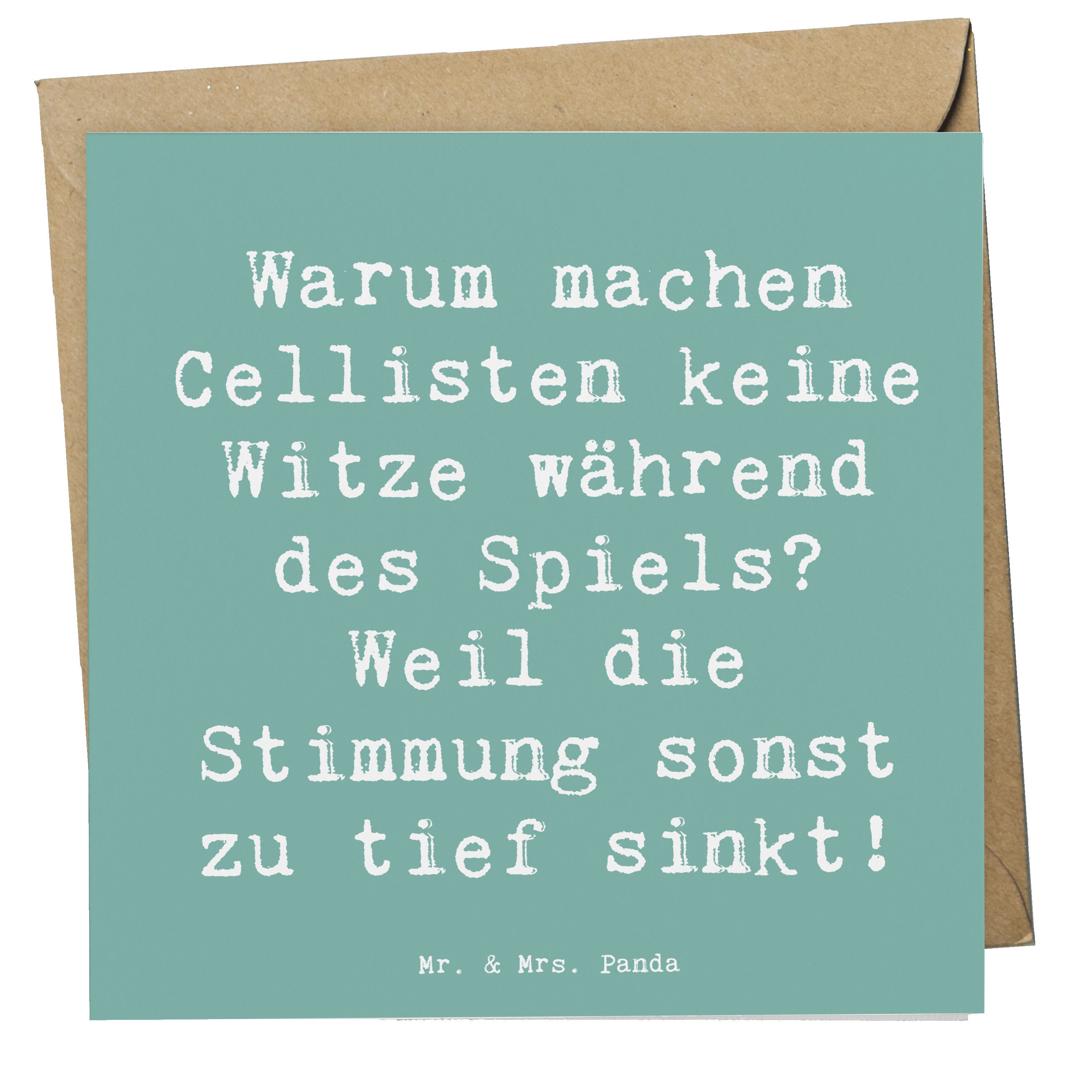 Grußkarte Cello Witz Verdorben - Meeresbrise - Geschenk, Cellisten, Musizieren