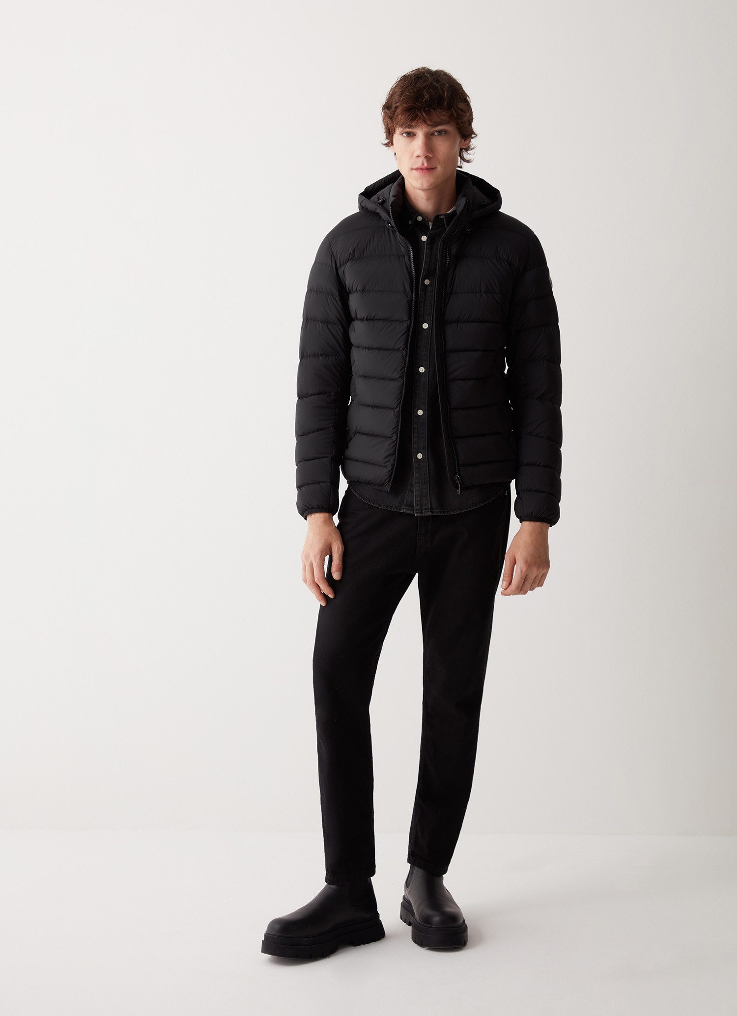 Colmar Winterjacke Daunenjacke mit abnehmbarer Kapuze (sehr warm) schwarz Herren