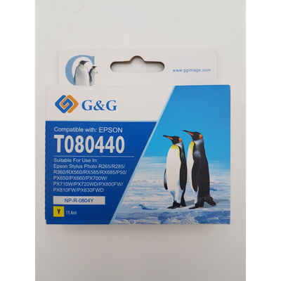 G&G Tonerpatrone Kompatible Tinte ersetzt Epson C13T08044011, Gelb, ca. 620 Seiten