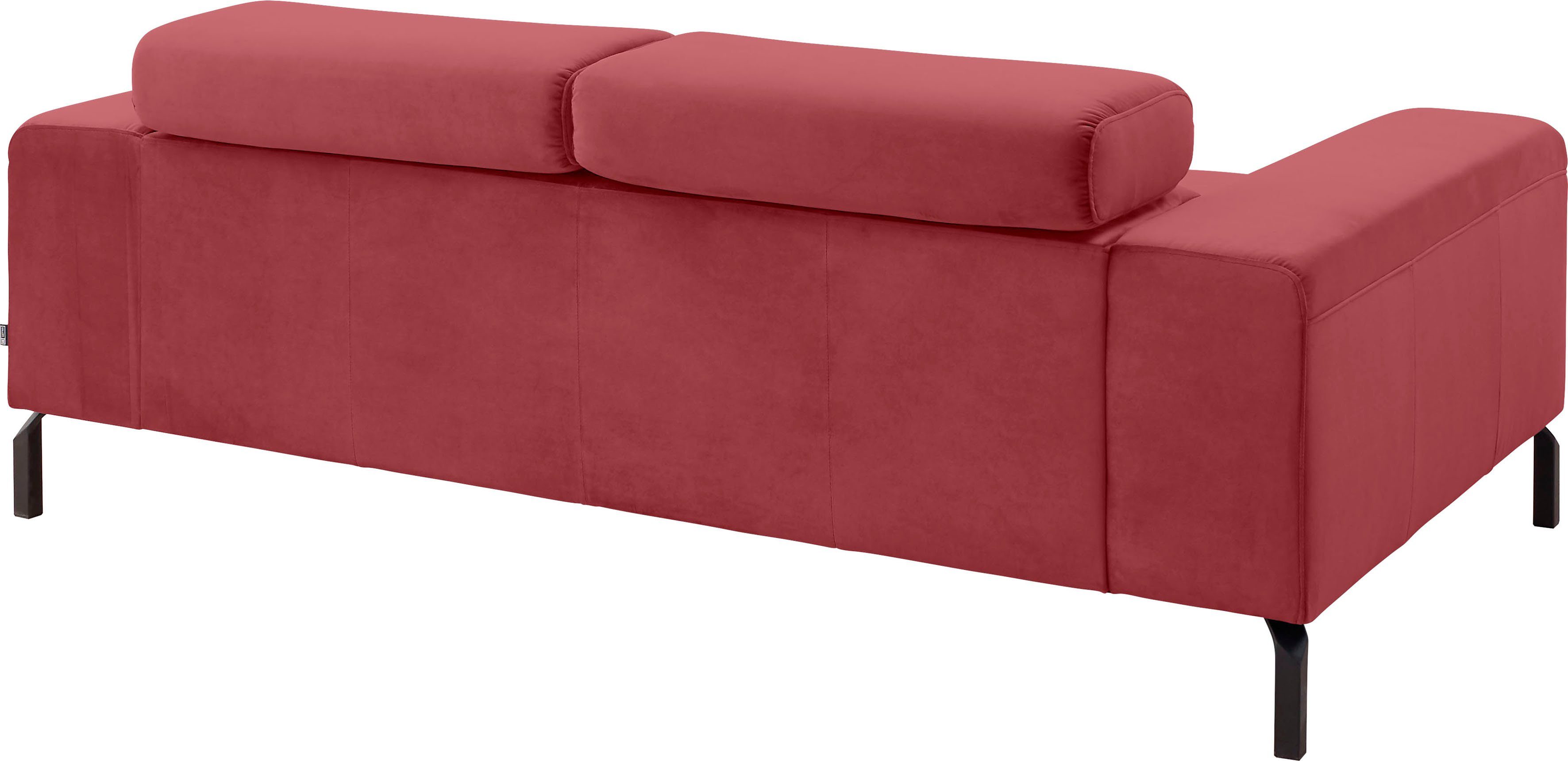 Musterring 2-Sitzer Felicia red Sitzvorzug, branded inklusive by Due, Wahlweise Kopfteilverstellung GALLERY mit M