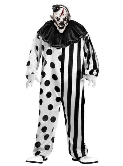 Fun World Kostüm Killer Clown XXL Halloweenkostüm, Furchteinflößendes Clownskostüm mit passender Maske