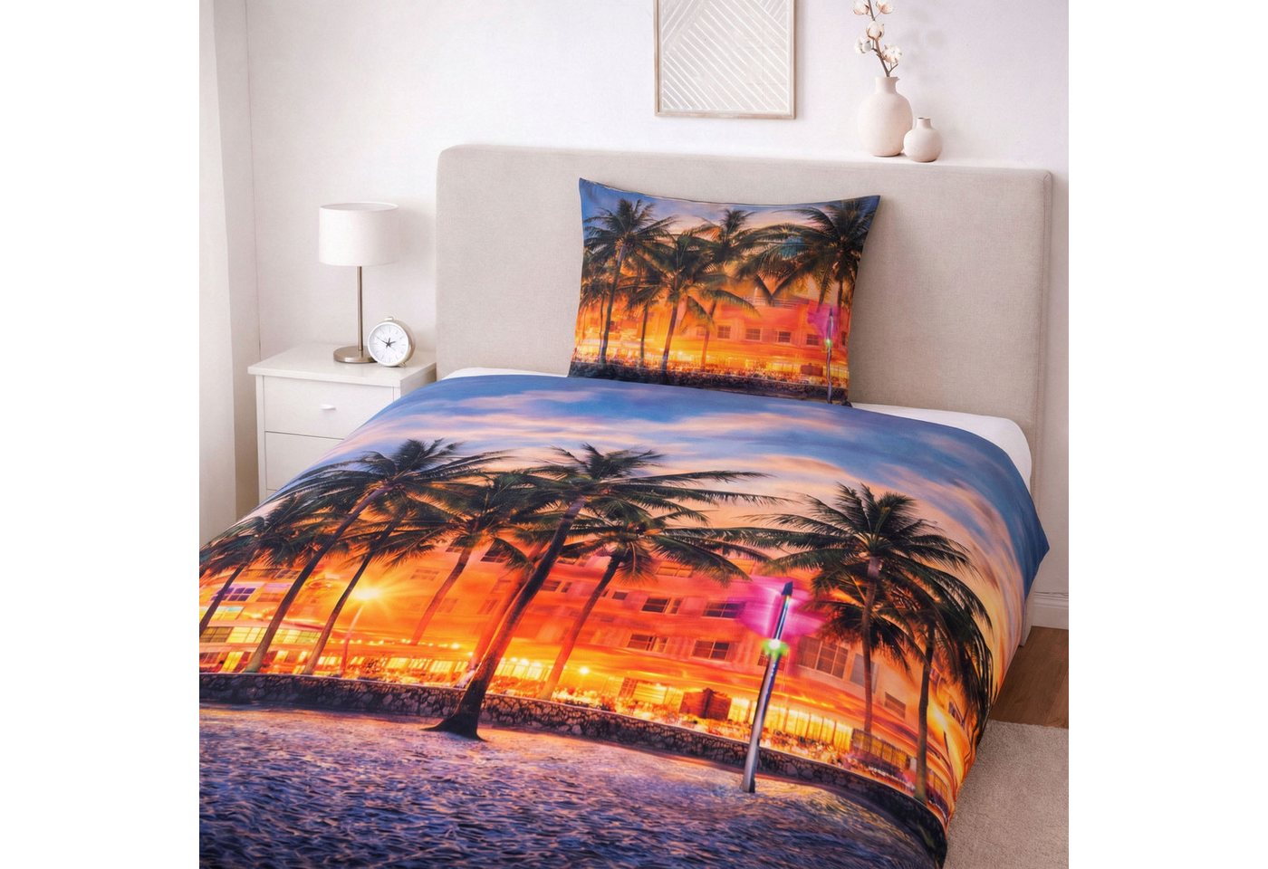 kamelshopping Bettwäsche Bettwäsche aus Microfaser und brillantem Fotodruck, Reißverschluss, 2-teilig ca. 135 x 200 cm + ca. 80 x 80 cm