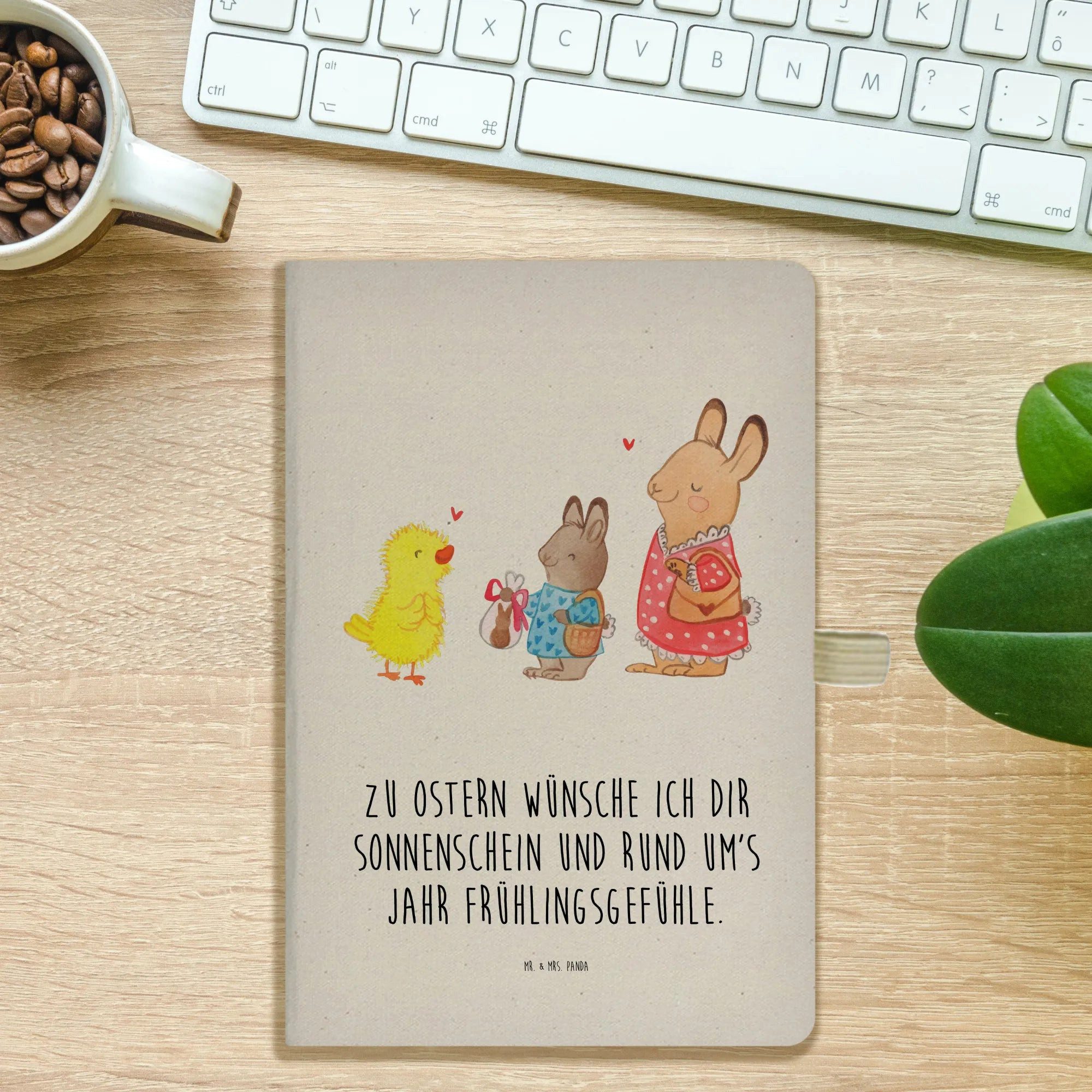 Thumbnail - Mr. & Mrs. Panda Notizbuch Ostern Geschenke - Transparent - A5 Planer, Schokohase, A5 Ringbuch, Mr. & Mrs. Panda, Inspir...