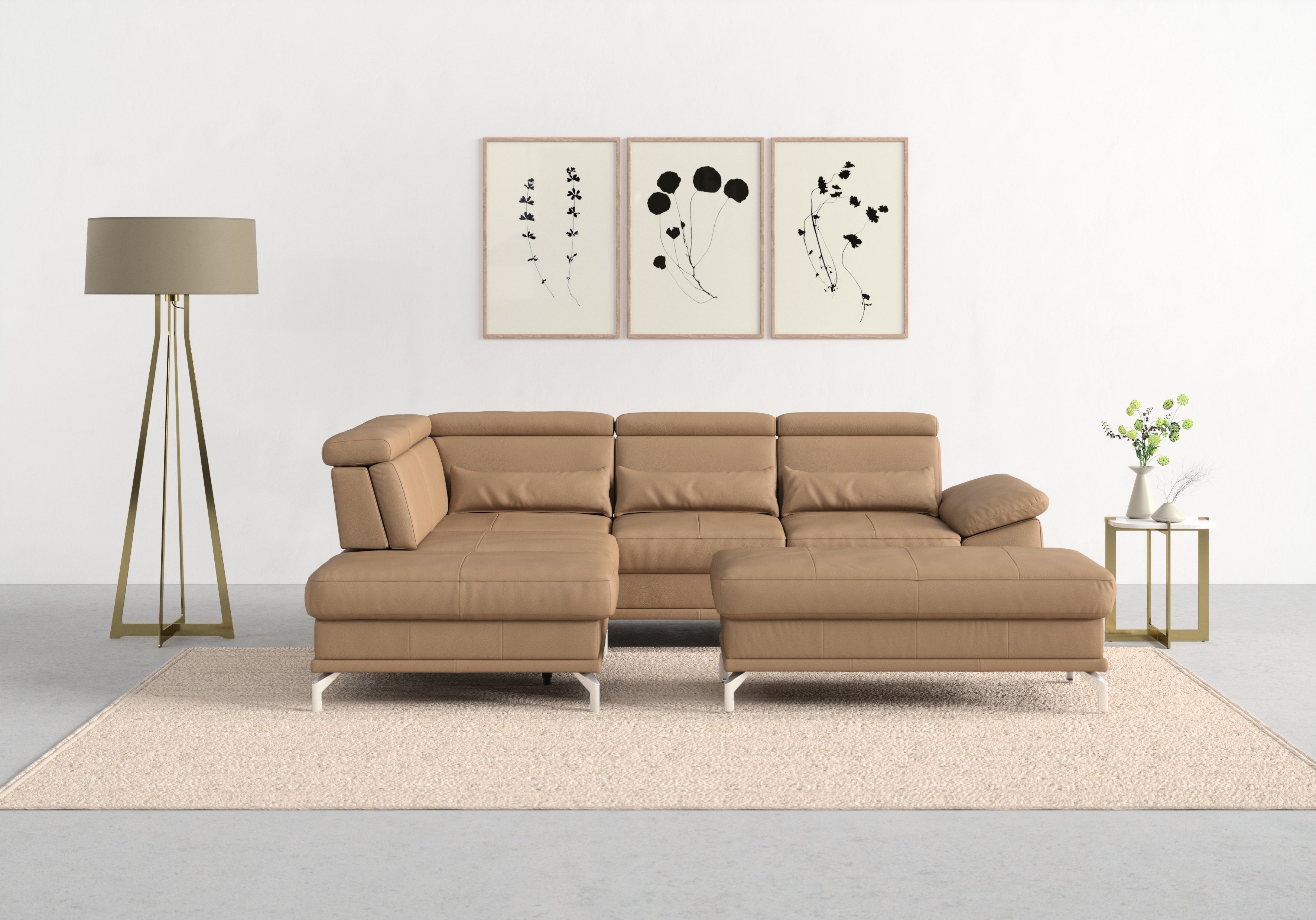 sit&more Ecksofa Cabrio L-Form, mit Sitztiefenverstellung, günstig online kaufen