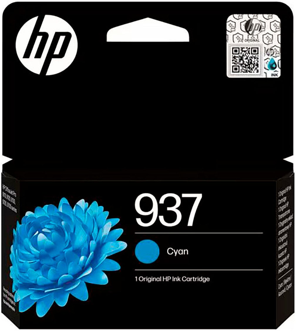 HP HP original Druckerpatrone 937 Cyan Tintenpatrone (3 Probemonate gratis* drucken)