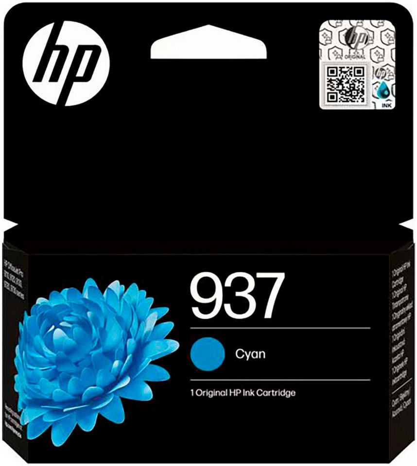 HP HP original Druckerpatrone 937 Cyan Tintenpatrone (3 Probemonate gratis* drucken)