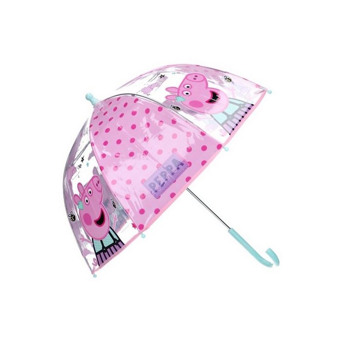 Peppa Pig Stockregenschirm Peppa Wutz Kuppelschirm für Kinder