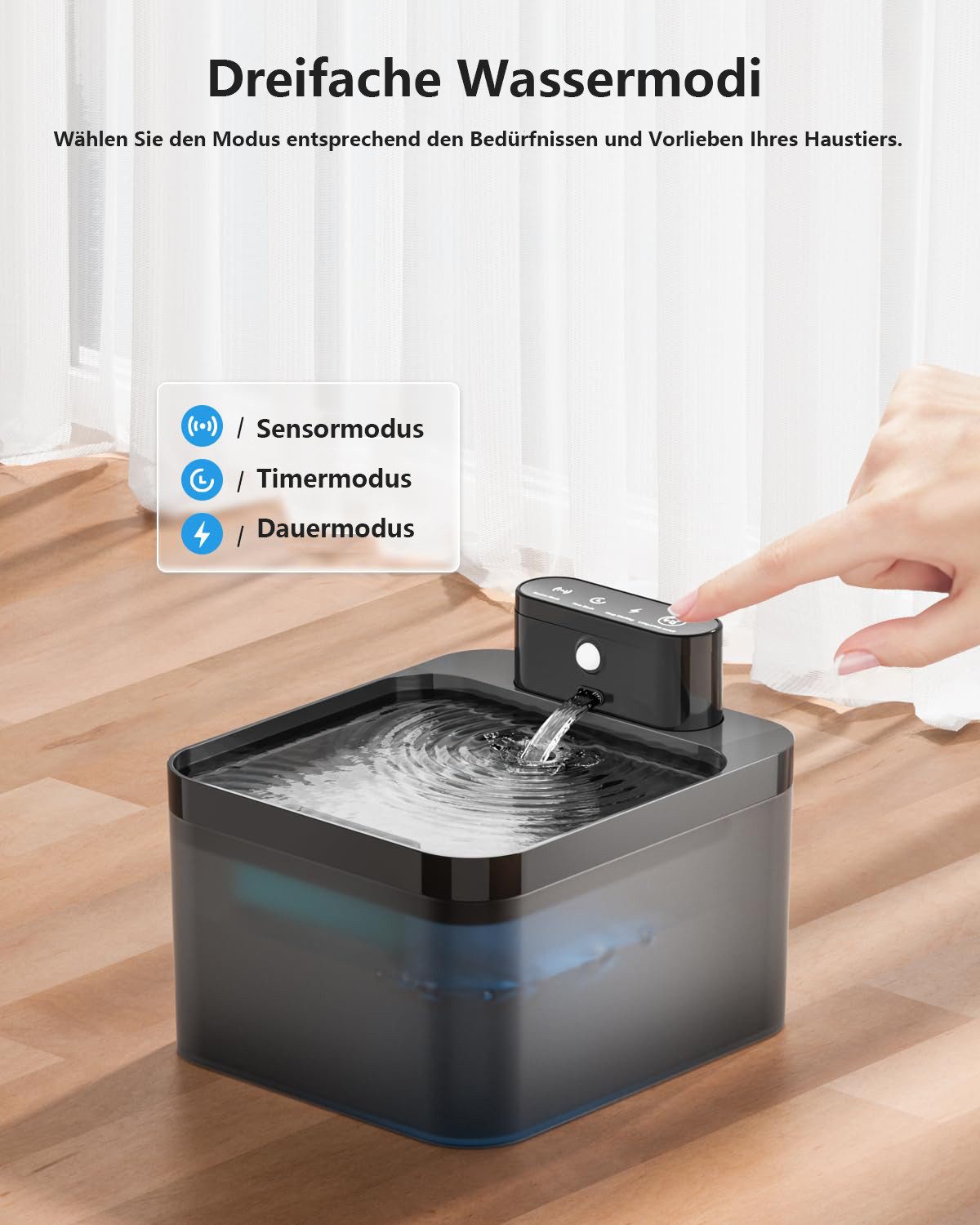 Ledander Trinkbrunnen Trinkbrunnen katzenbrunnenSilent Kabelloser Automatis günstig online kaufen