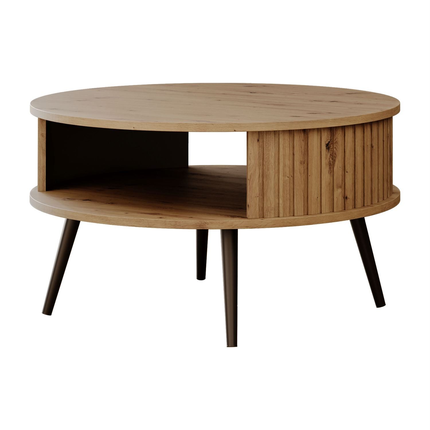 Lookway Couchtisch IVY Runder Sofatisch mit Ablage (1 Tisch), Durchmesser: ⌀ 76 cm, Höhe: 44 cm – Bild 5 von 5