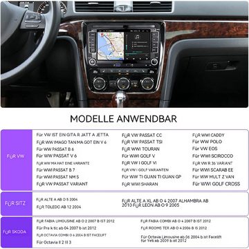 Hikity Autoradio für VW Golf 5 6 Polo Seat Skoda Radio 7 Zoll Android Autoradio (WLAN/GPS/RDS-Radio, Bluetooth/HiFi)