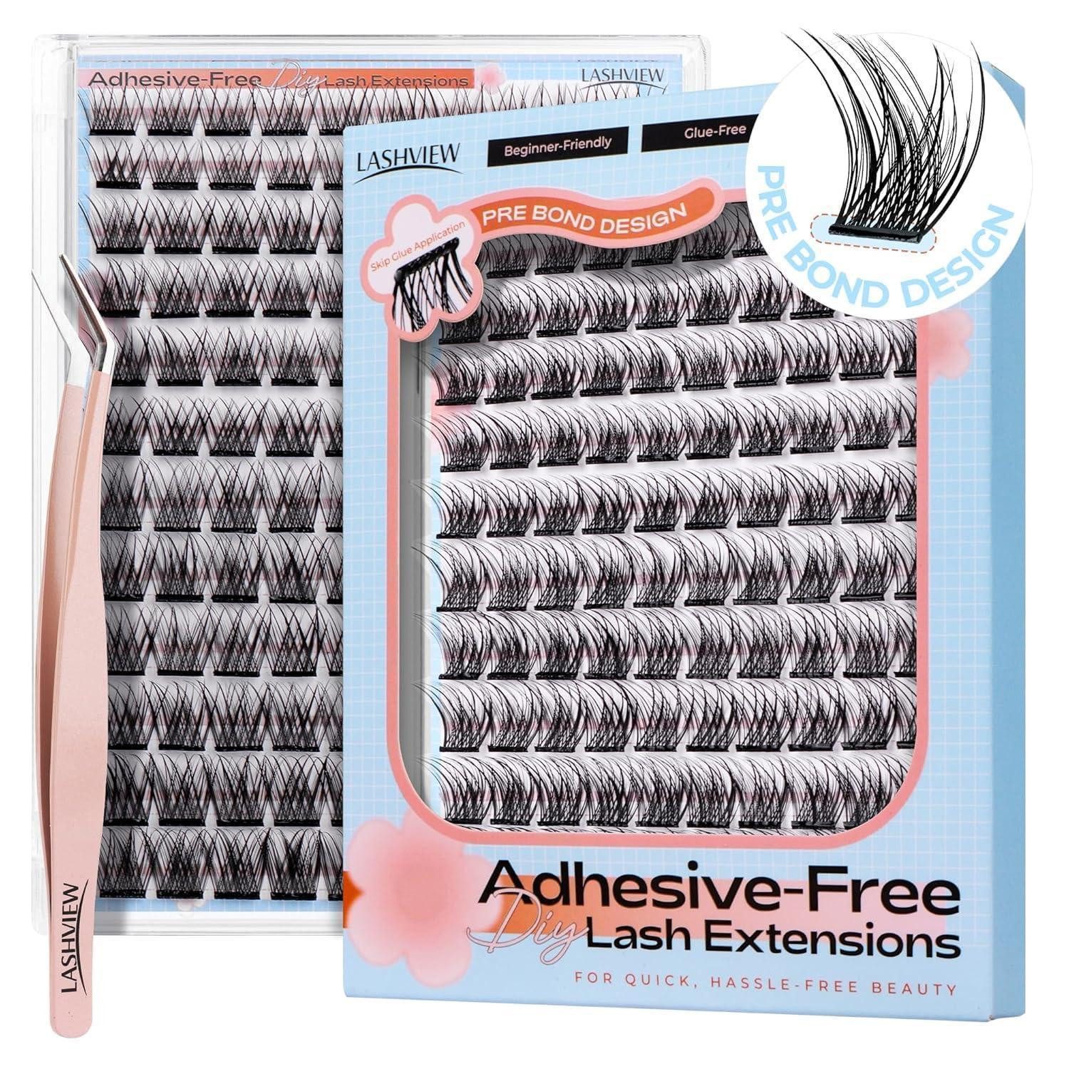 LuxusKollektion Bandwimpern Wimpern-Kit Klebefrei DIY 10-16mm