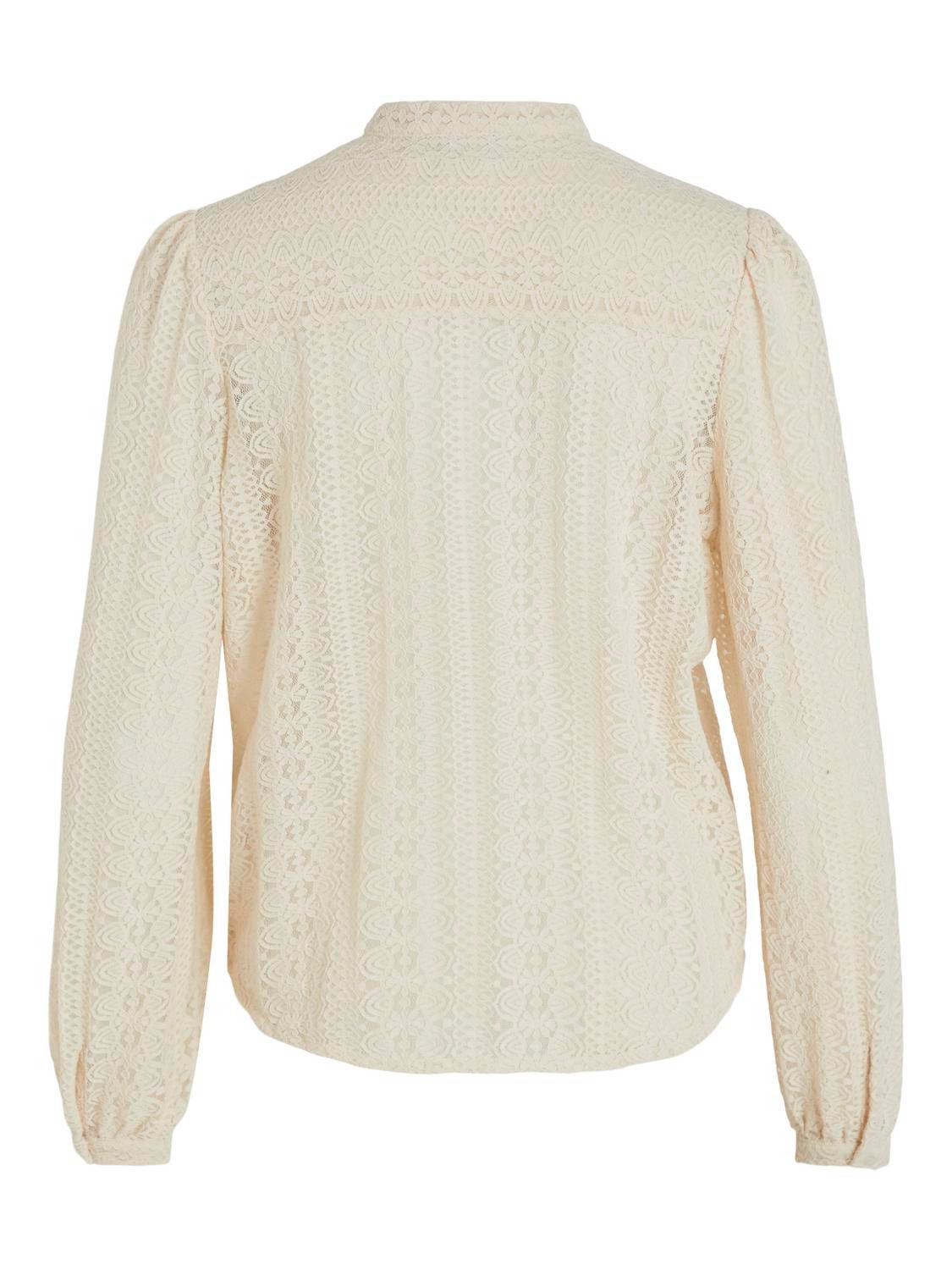 Vila Blusenshirt VICHIKKA LACE L/S SHIRT- NOOS