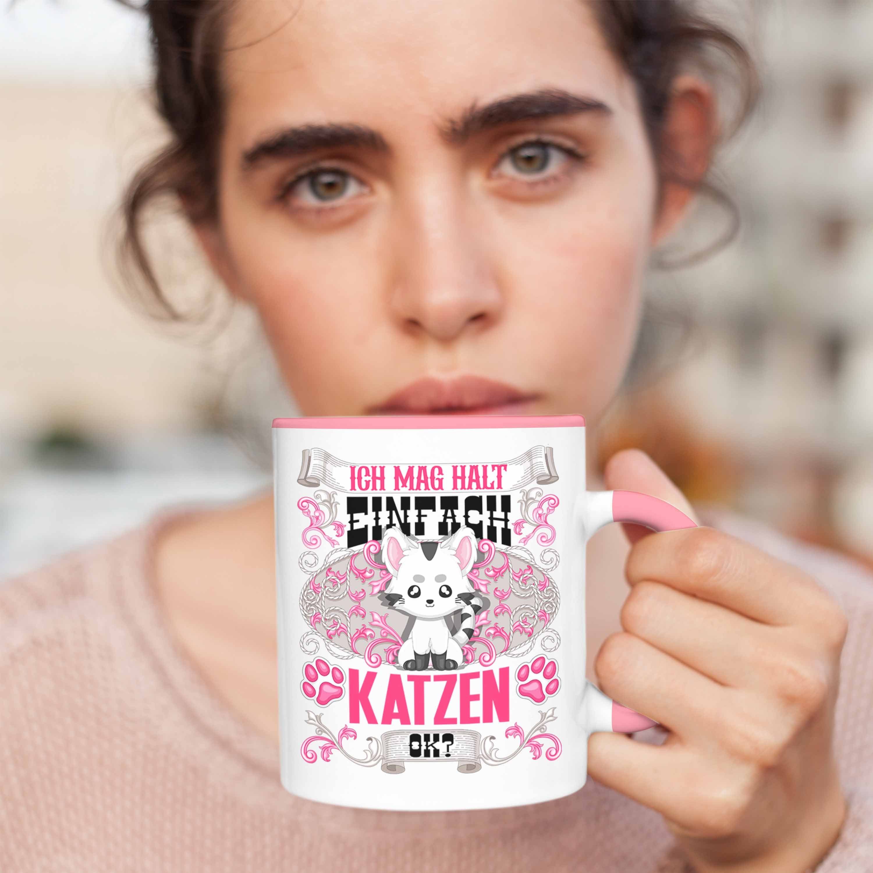 Rosa Trendation Geschen Mama Geschenk Katzen Besitzer Trendation Tasse Tasse Spruch - Katzen