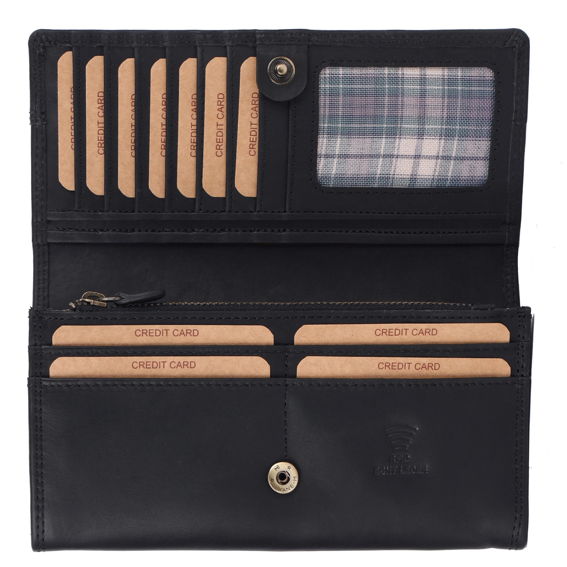 Benthill Geldbörse Damen Echt Leder RFID Portemonnaie mit vielen Kartenfäch günstig online kaufen