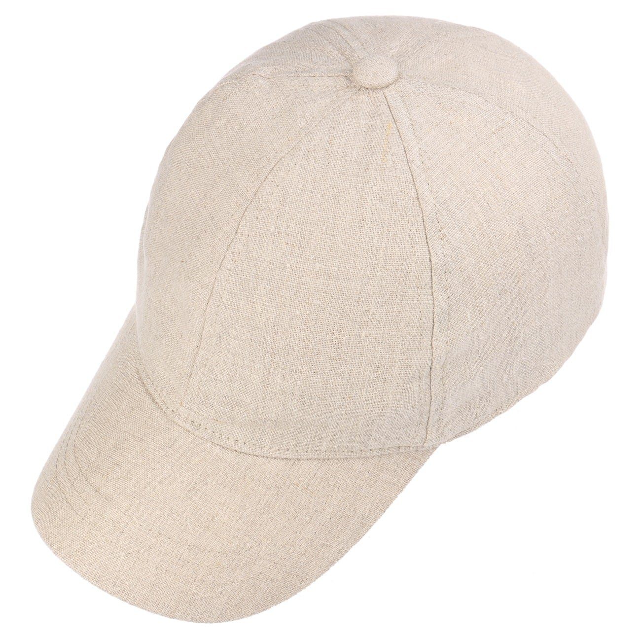 Cap (1-St) Baseballcap mit Baseball beige Schirm Lipodo
