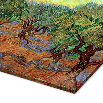 Posterlounge Acrylglasbild Vincent van Gogh, Olivenhain II, Wohnzimmer Mediterran Malerei