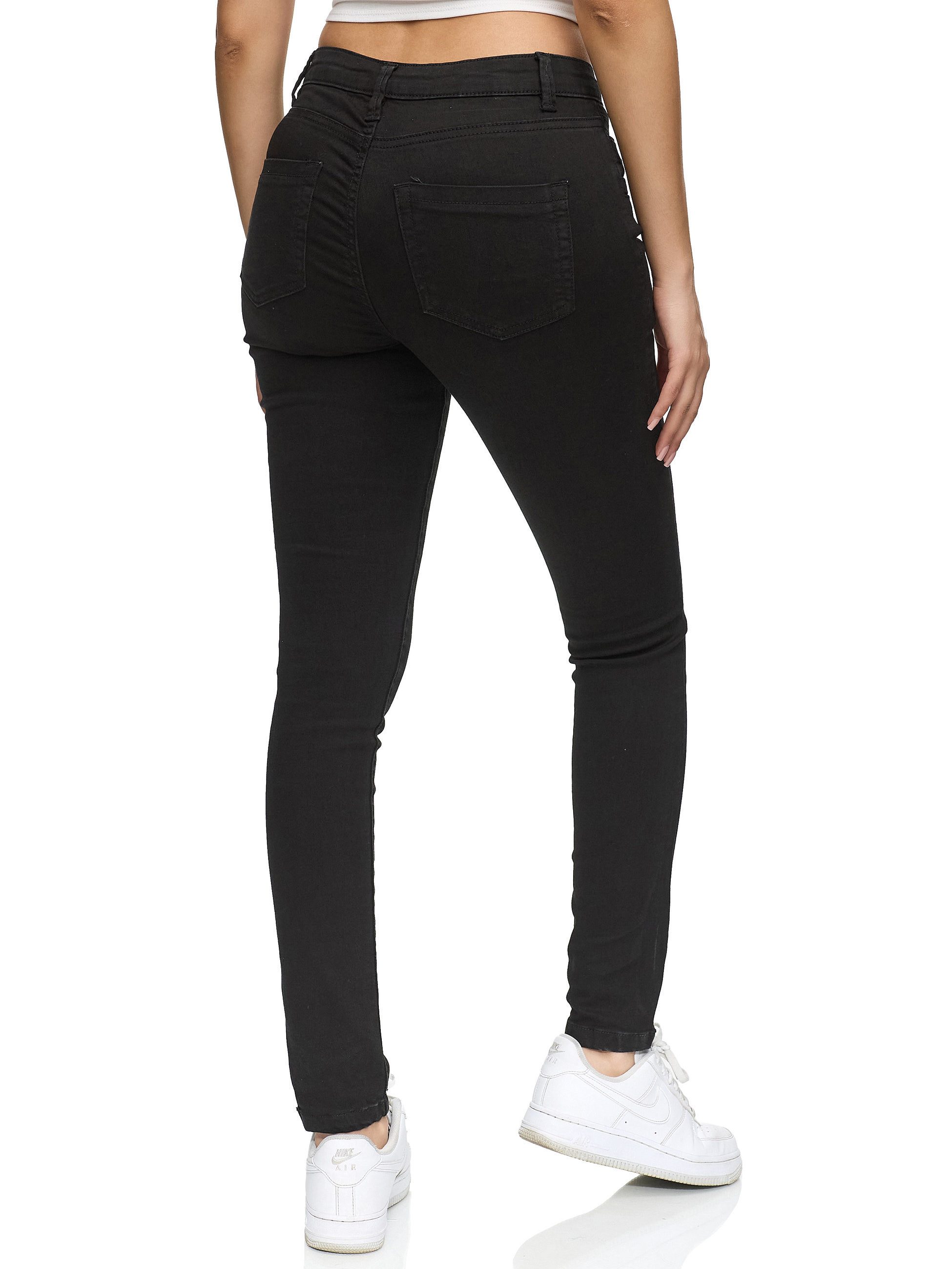 REPUBLIX Stretch-Jeans ISLA Damen Knopf Mid Waist Stretch Denim Jeans – Bild 5 von 5