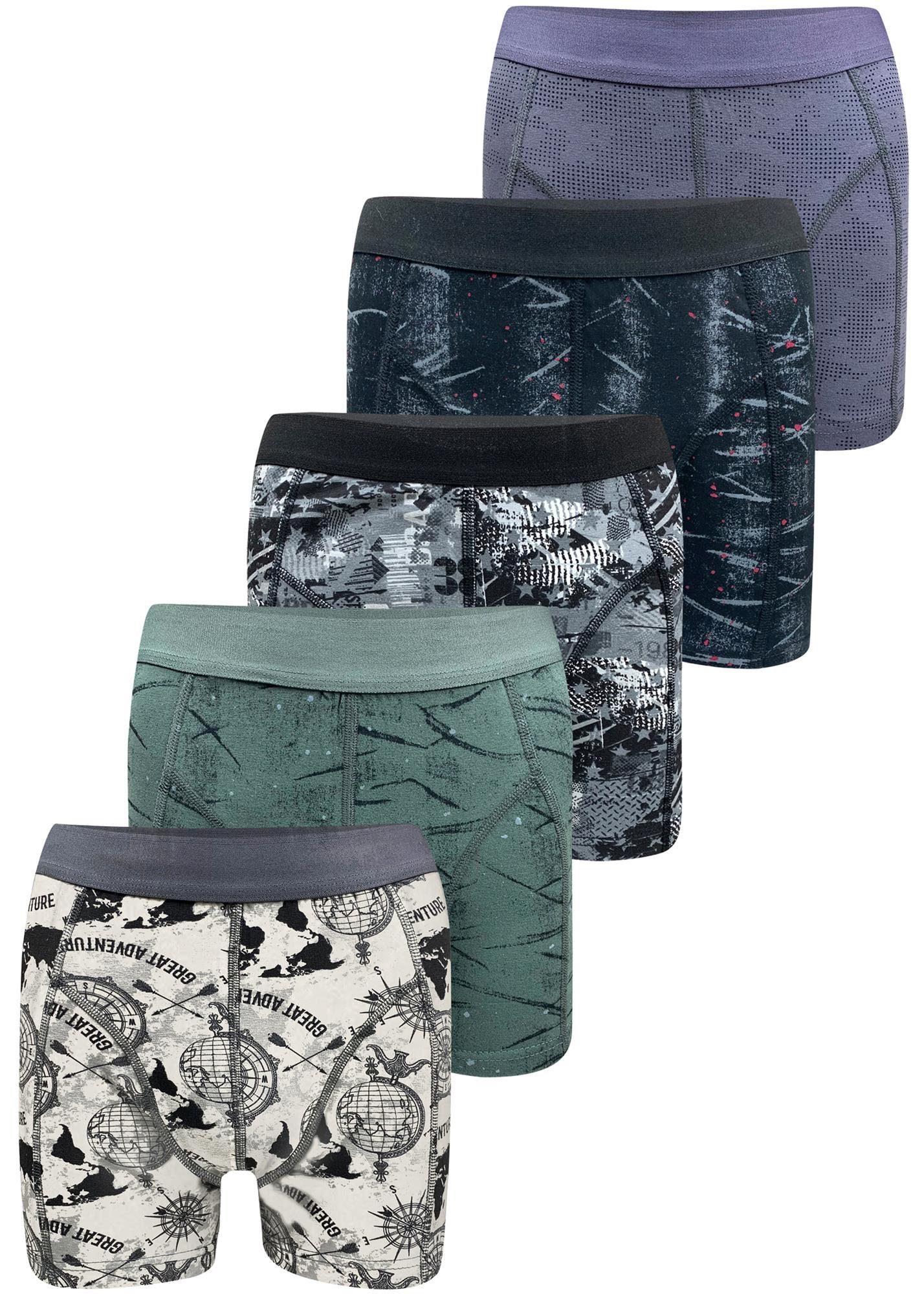 Boxershorts 5 Herren Boxershorts Baumwolle Unterhosen Unterwäsche S-3XL