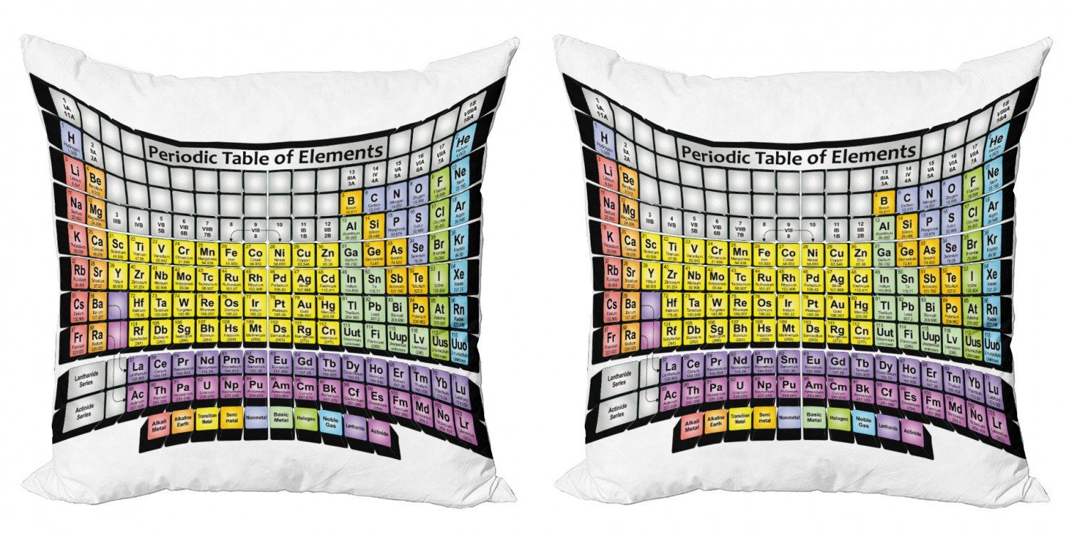 Kissenbezüge Modern Accent Doppelseitiger Digitaldruck, Abakuhaus (2 Stück), Chemie Periodic Table Schule