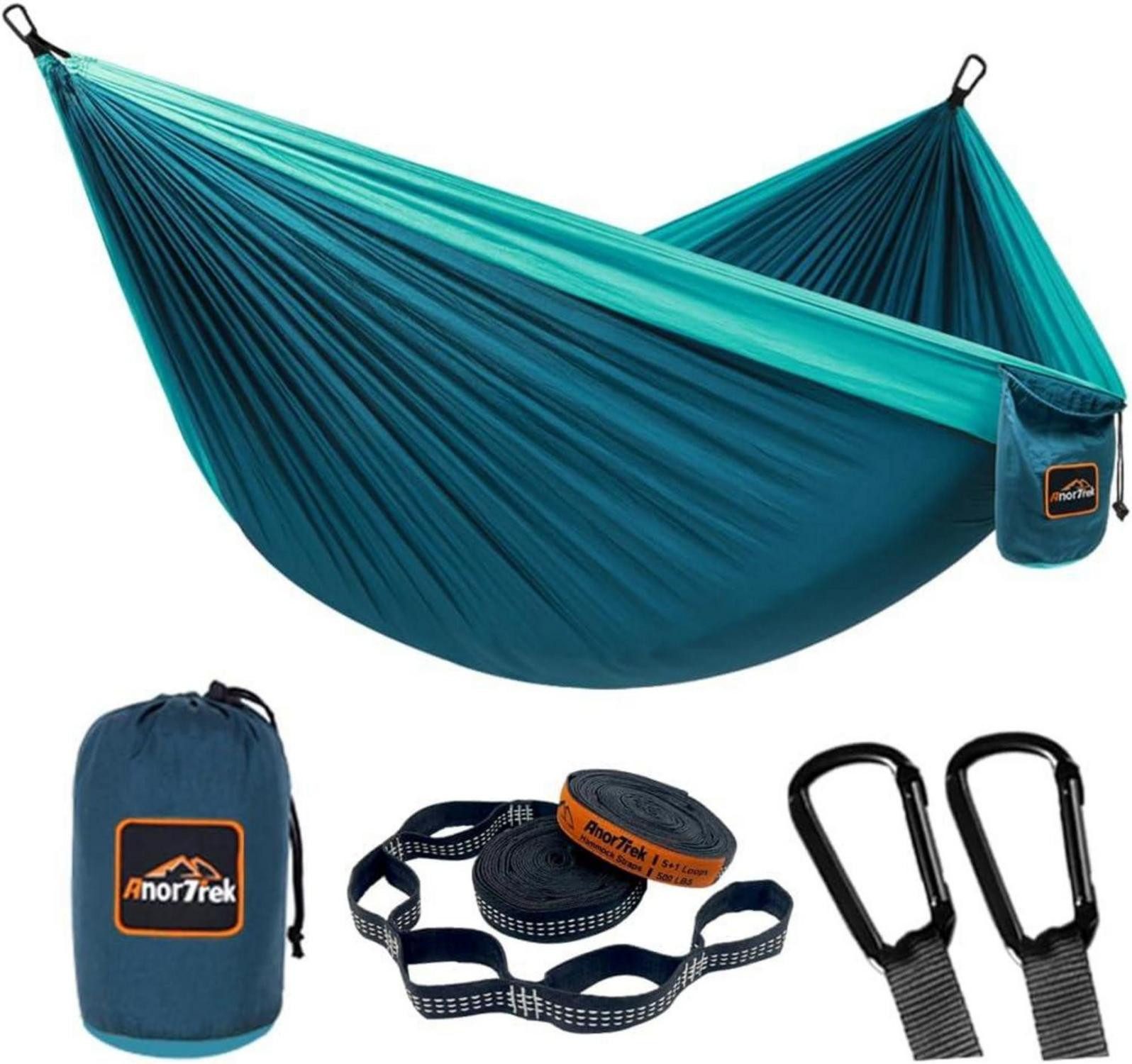 LuxusKollektion Campingstuhl Camping Hängematte superleichte Fallschirm Nylon Einzel/Doppel Blau
