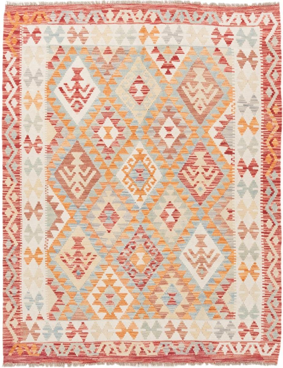 Orientteppich Kelim Afghan 153x194 Handgewebter Orientteppich, Nain Trading, rechteckig, Höhe: 3 mm