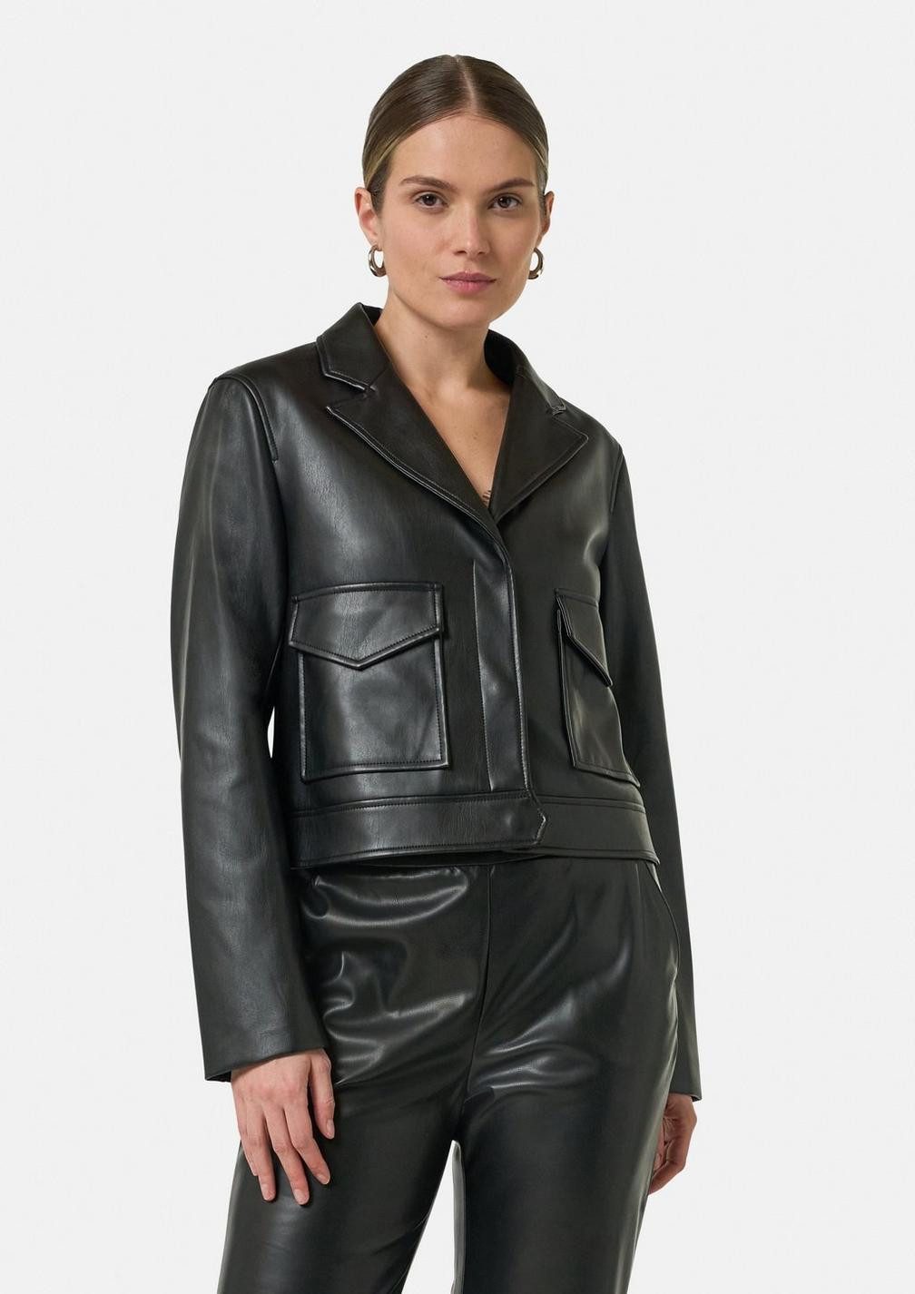 comma Lederimitatjacke (1, 1-St) kurze Jacke günstig online kaufen