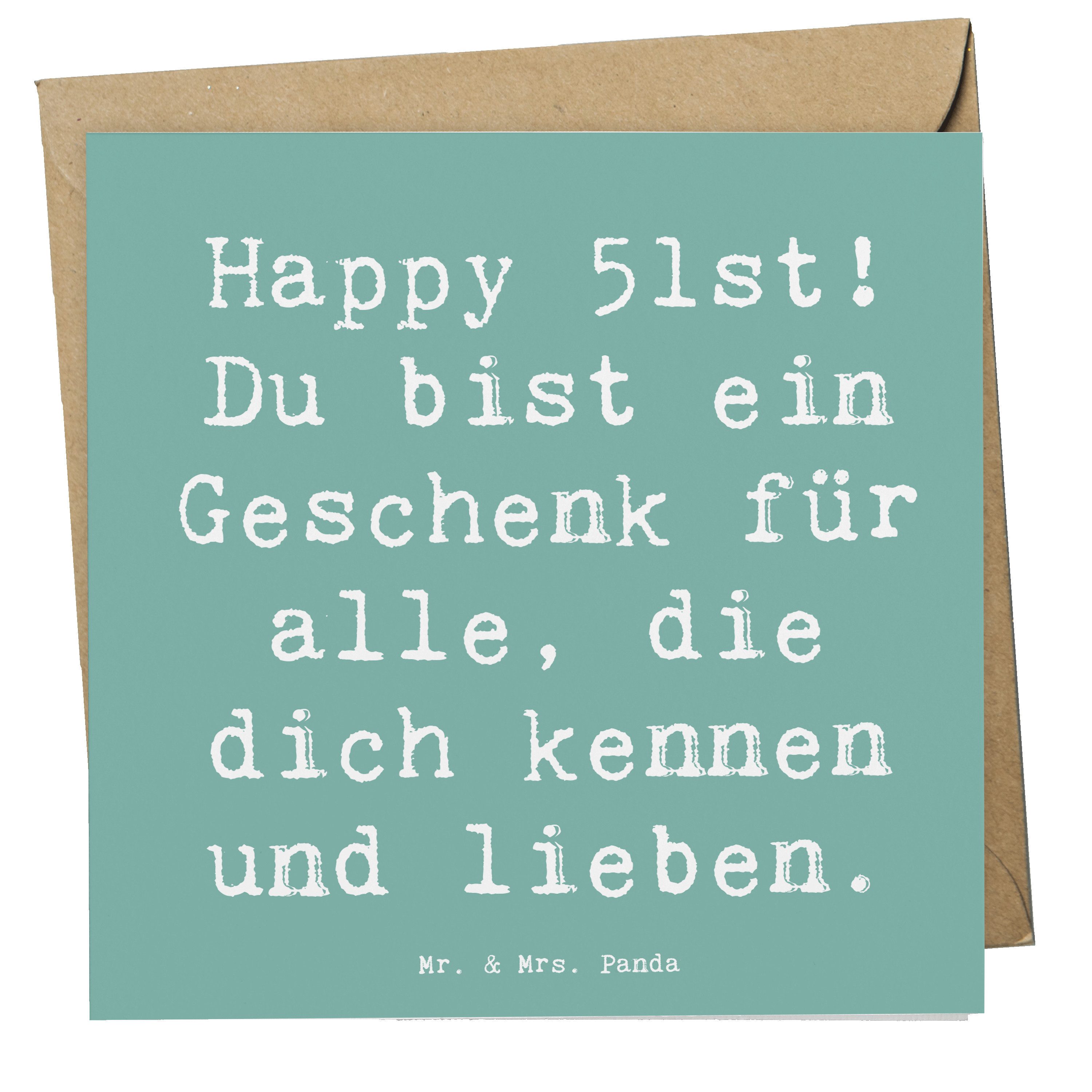 Grußkarte 51. Geburtstag Geschenk - Meeresbrise - Jubiläum, 51 Jahre, Alles gut